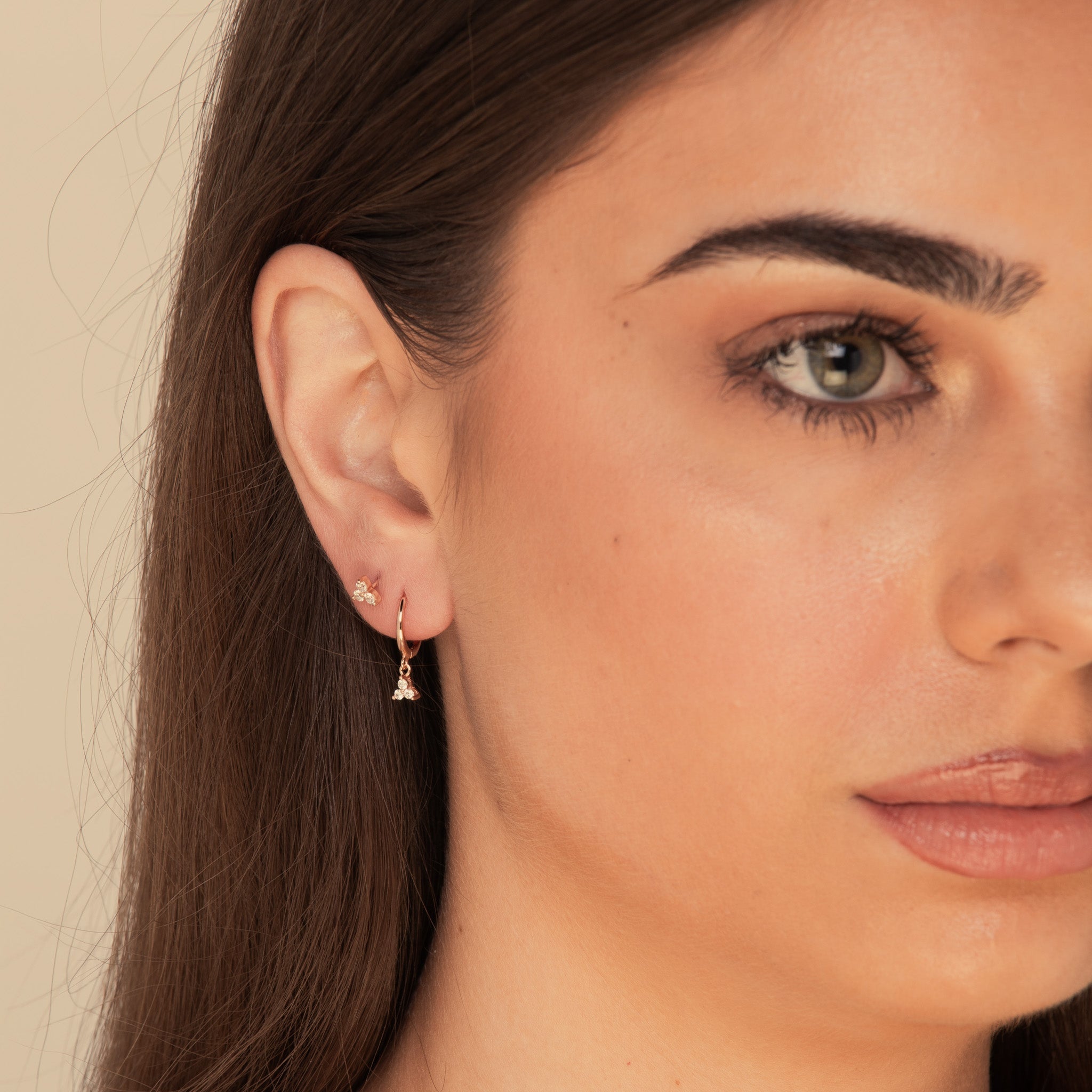 Lotus Dangling Hoop Earrings - Camile & Stone
