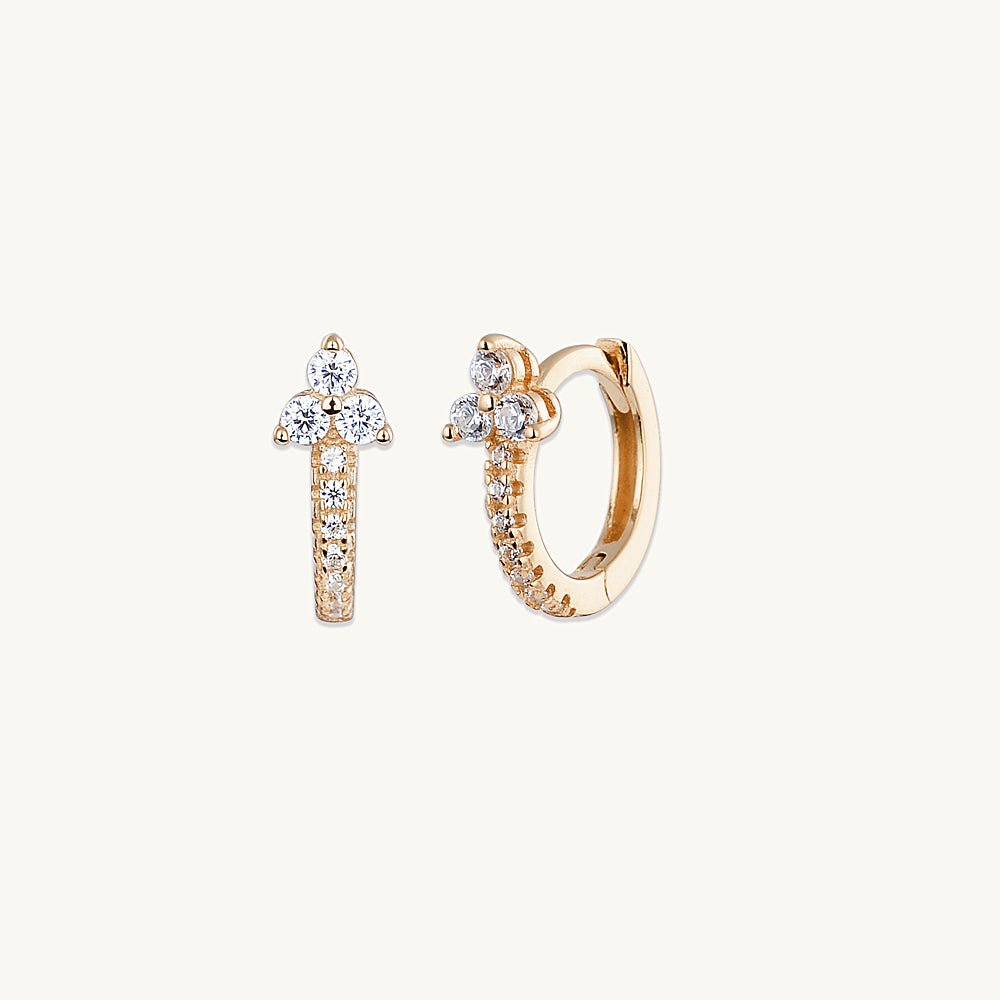 Lotus Sapphire Hoop Earrings - Camile & Stone