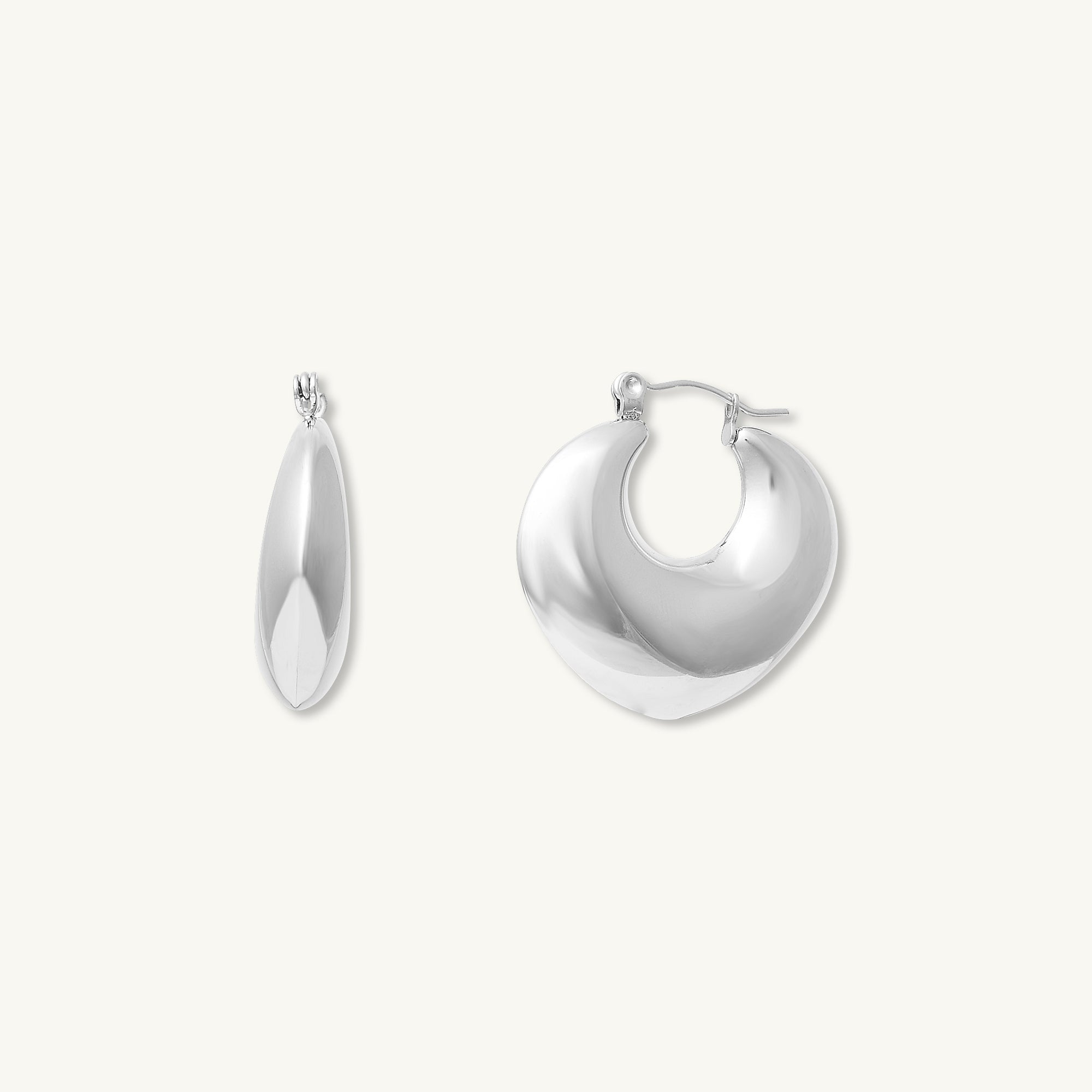 Marina Dome Hoop Earrings - Camile & Stone