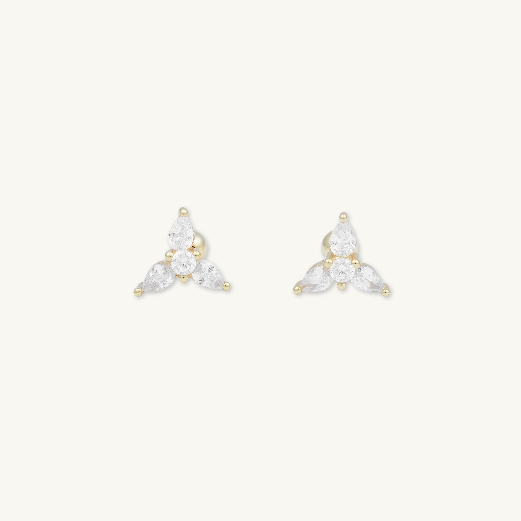 Marquise Lotus Barbell Cartilage Earrings - Camile & Stone