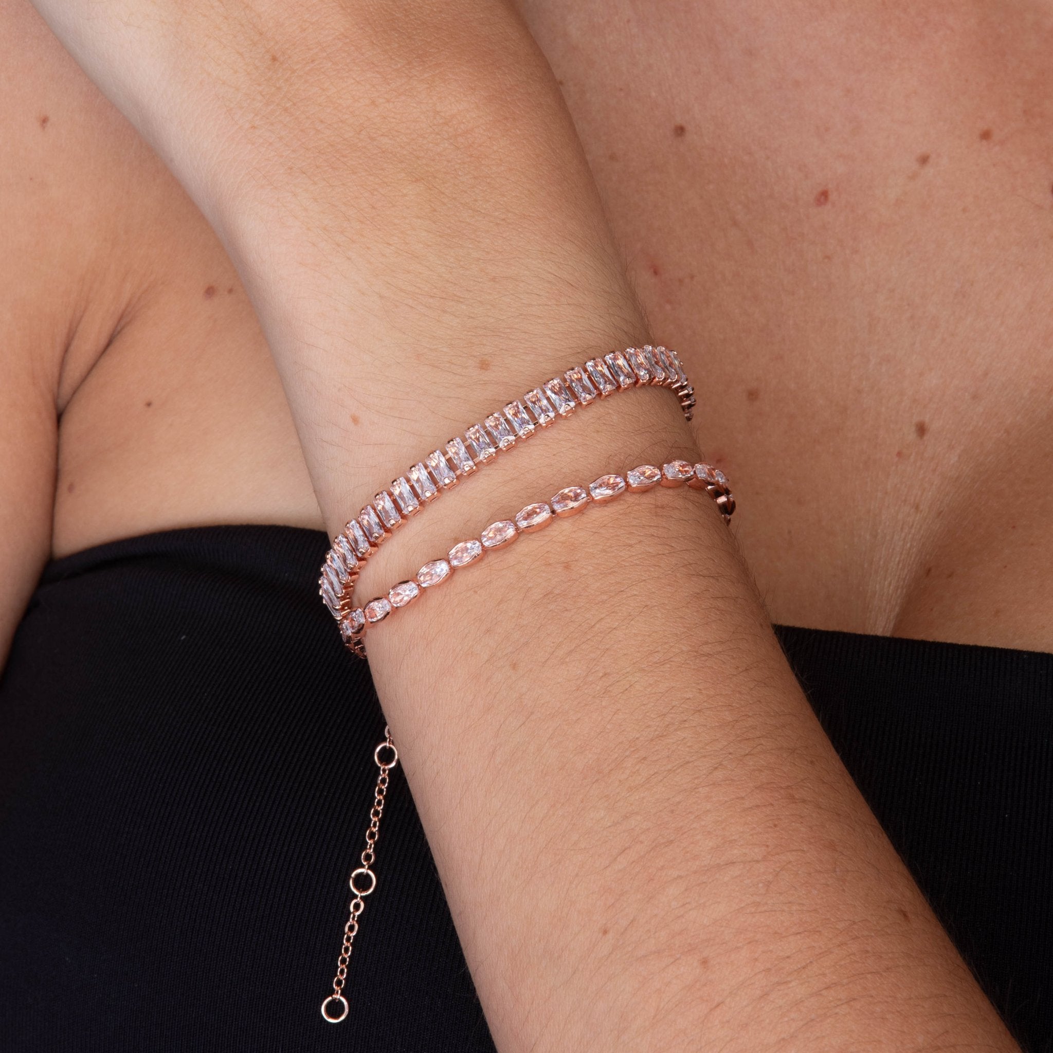 Mason Baguette Tennis Zirconia Bracelet - Camile & Stone