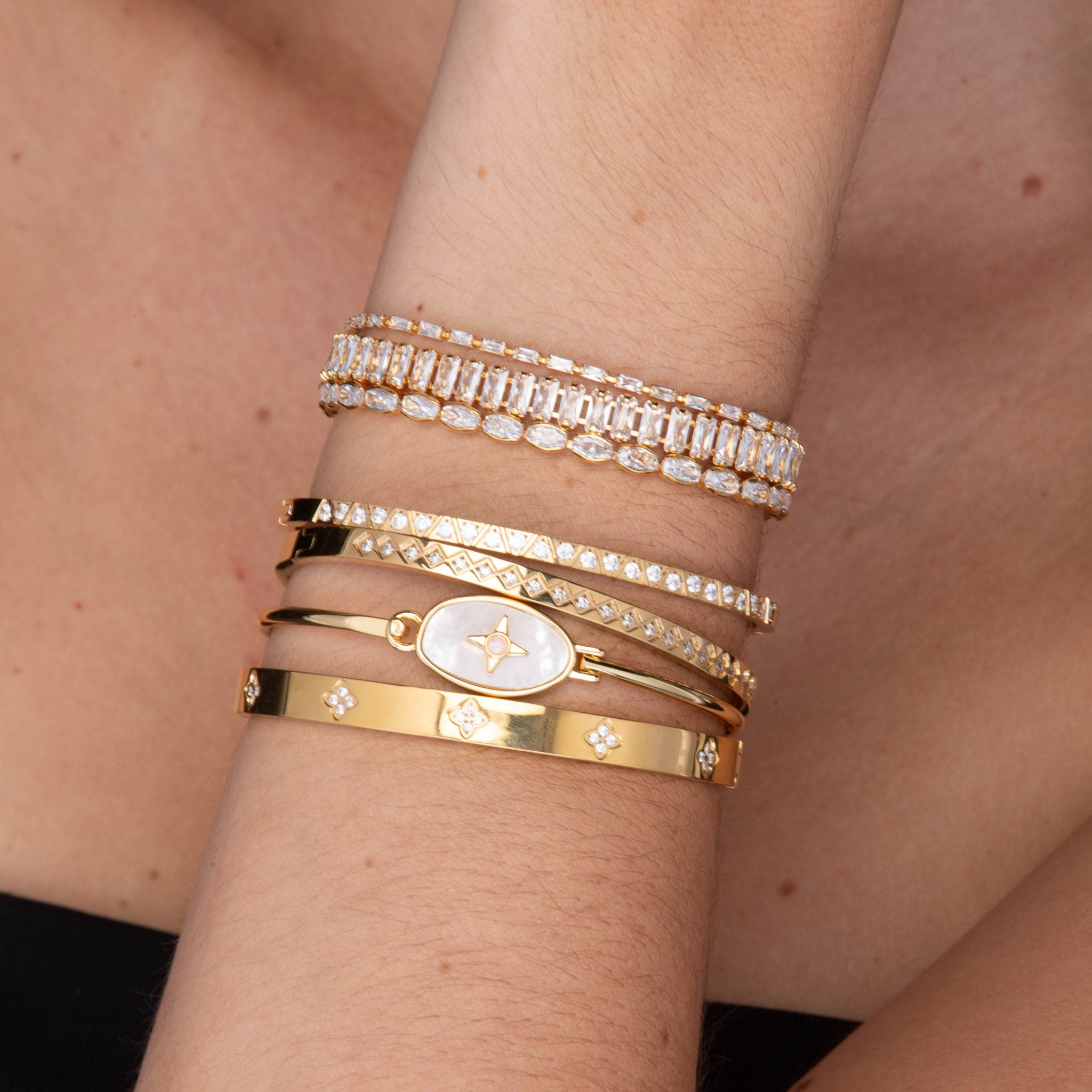 Mason Baguette Tennis Zirconia Bracelet - Camile & Stone