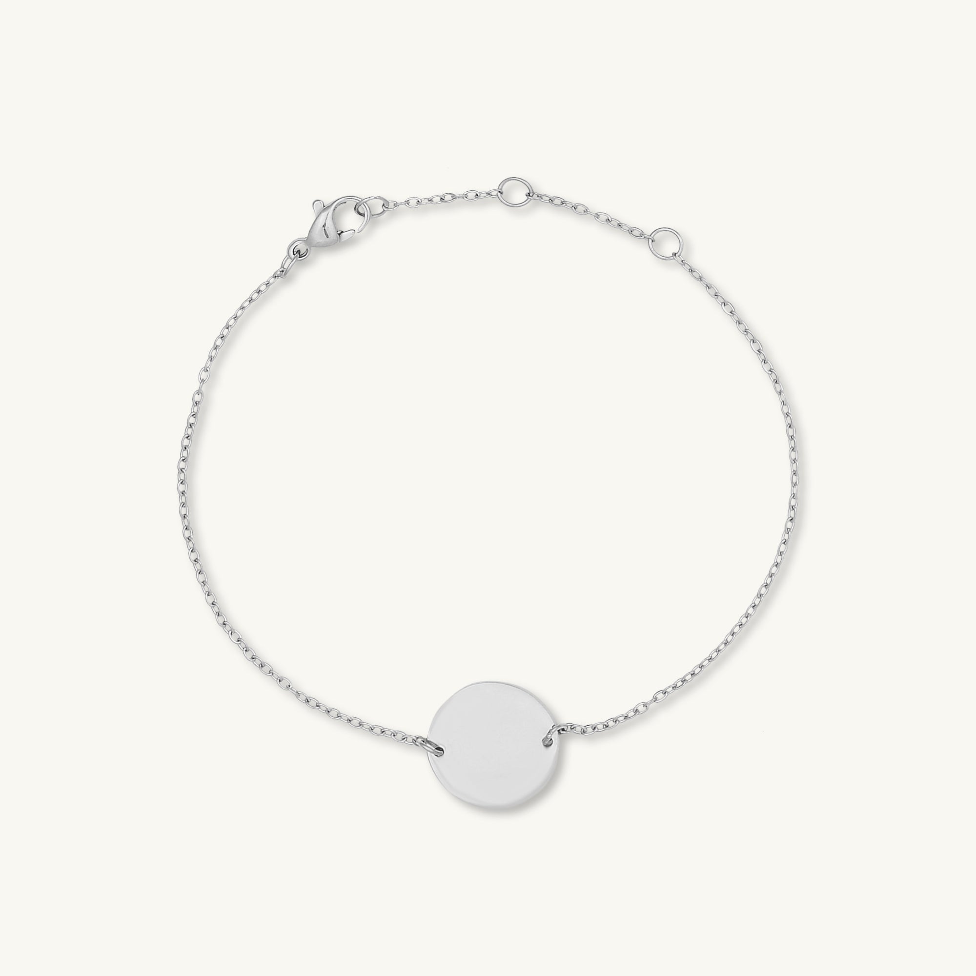 Medallion Disc Engraved Personalised Bracelet - Camile & Stone