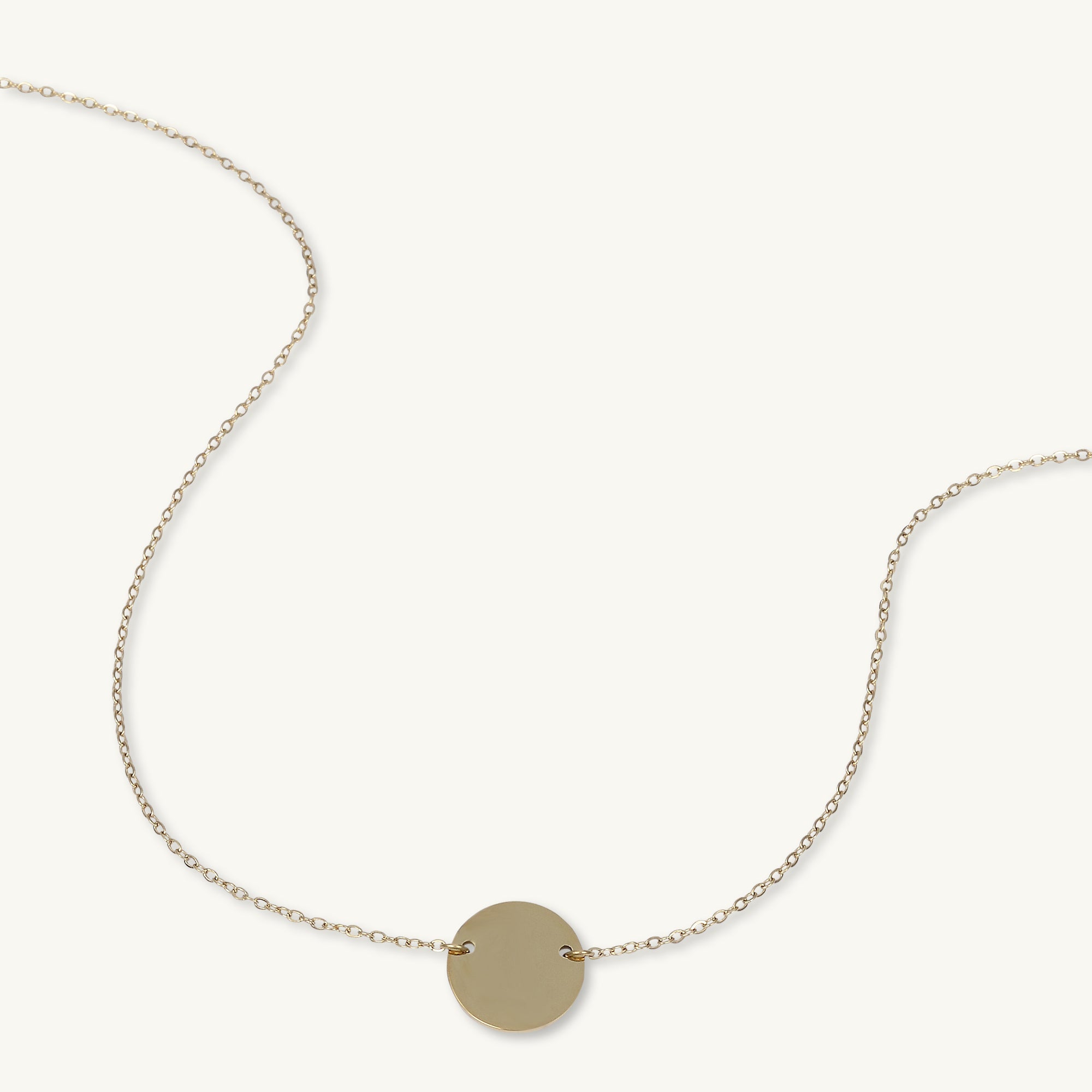 Medallion Disc Engraved Personalised Necklace - Camile & Stone