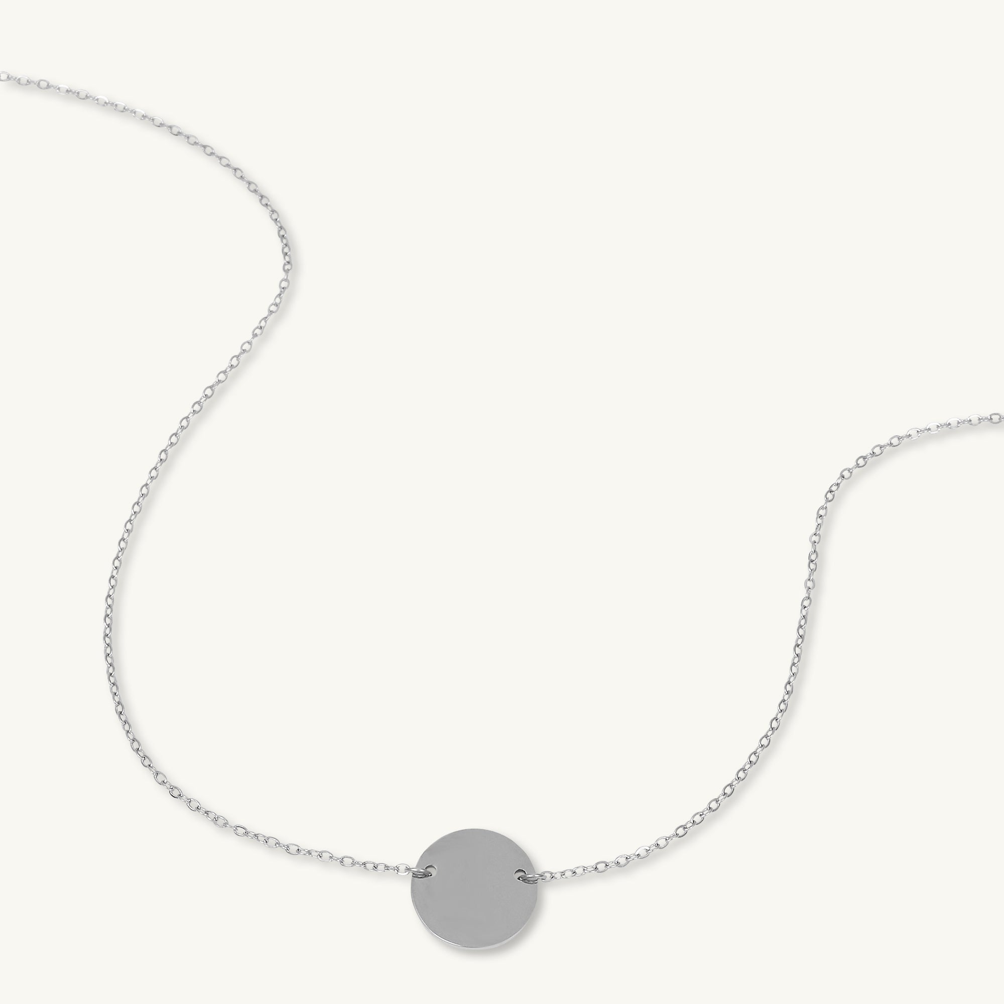 Medallion Disc Engraved Personalised Necklace - Camile & Stone