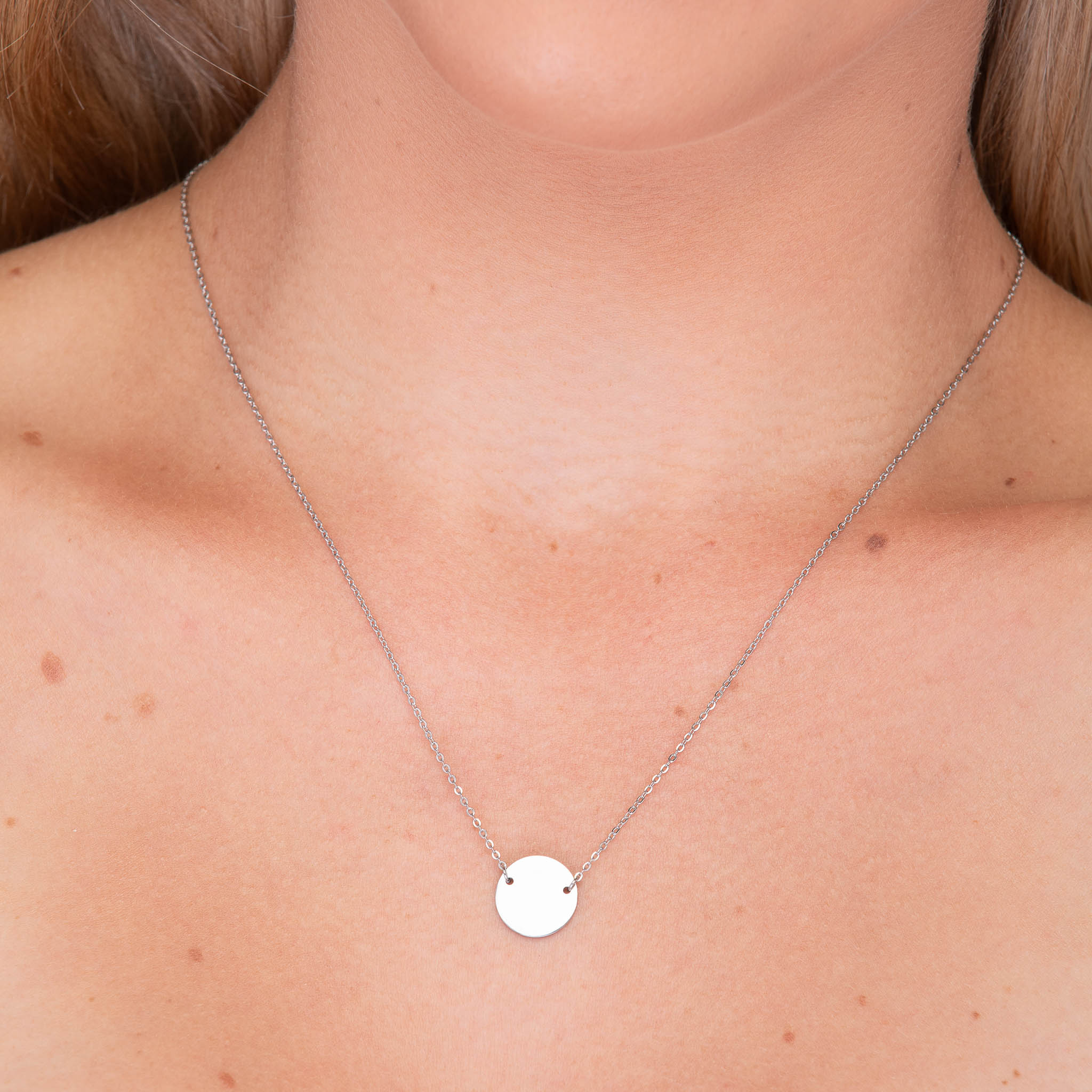 Medallion Disc Engraved Personalised Necklace - Camile & Stone