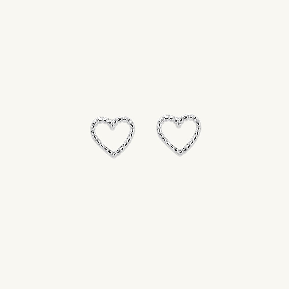 Mini Heart Stud Earrings - Camile & Stone