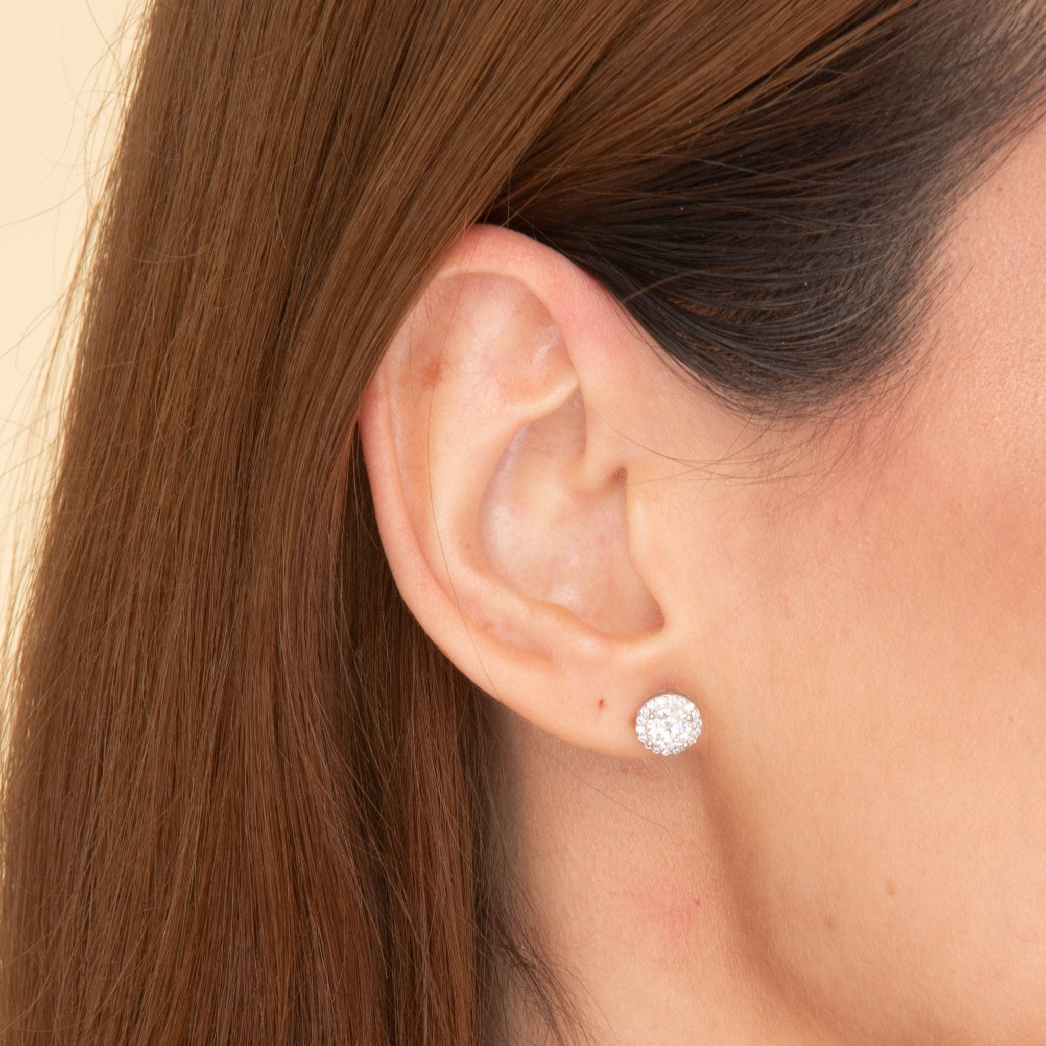 Moissanite Halo Stud Earrings 0.5 Carat - Camile & Stone