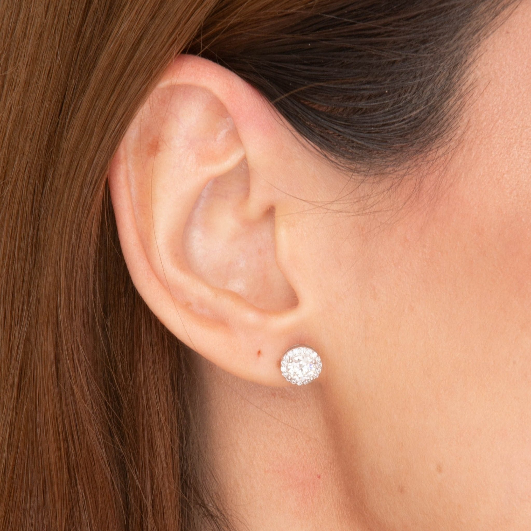 Moissanite Halo Stud Earrings 0.5 Carat - Camile & Stone