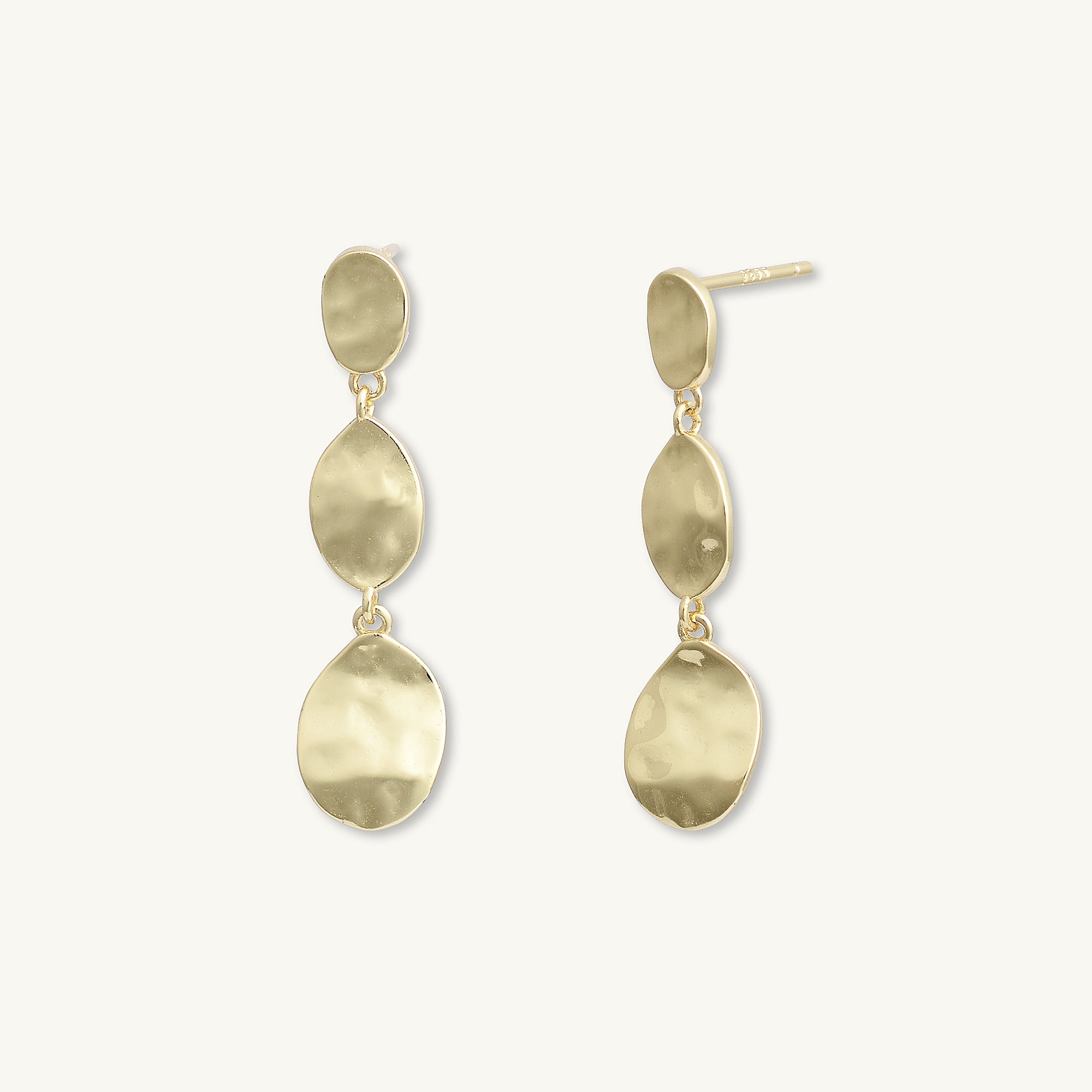 Molten Disc Dangle Stud Earrings - Camile & Stone