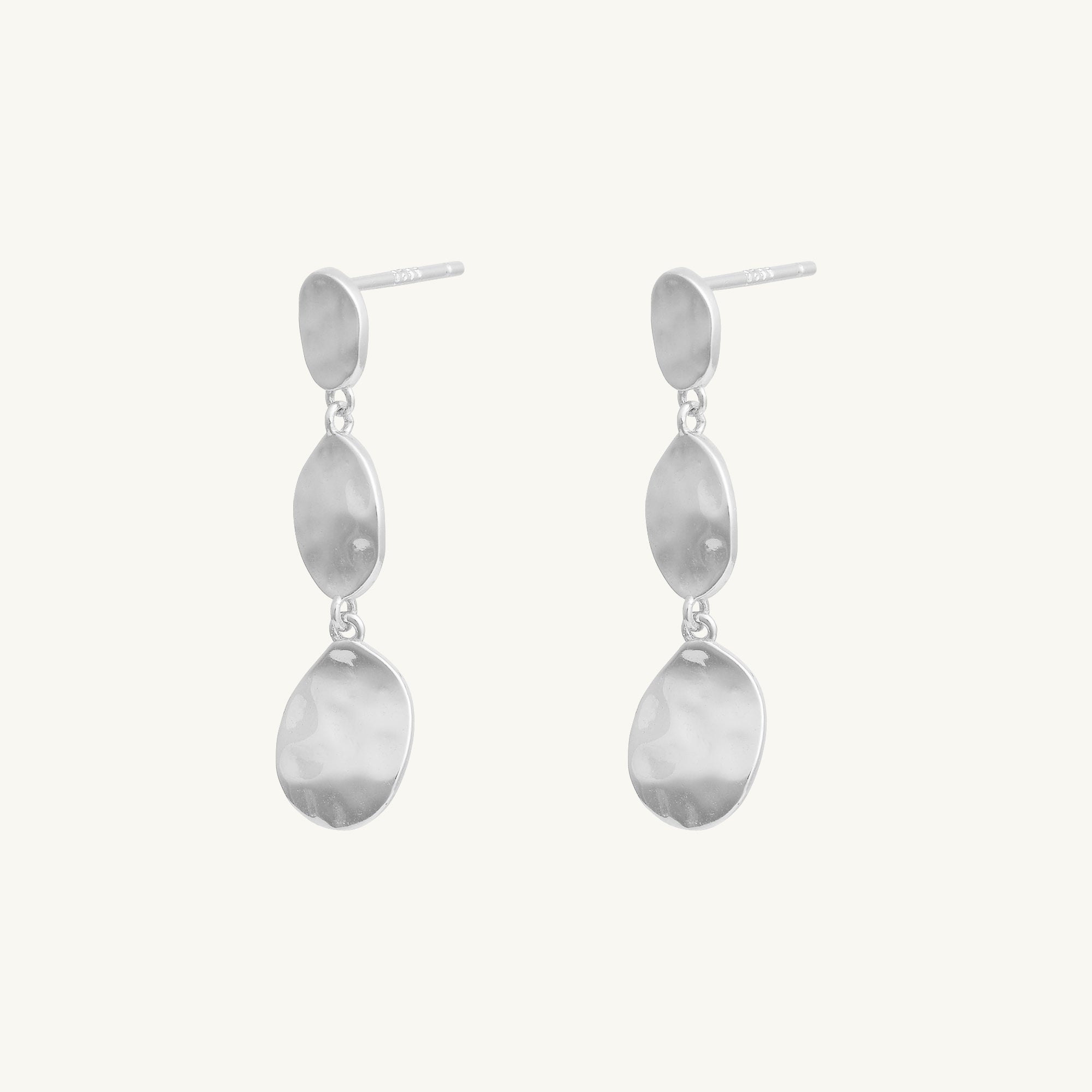 Molten Disc Dangle Stud Earrings - Camile & Stone