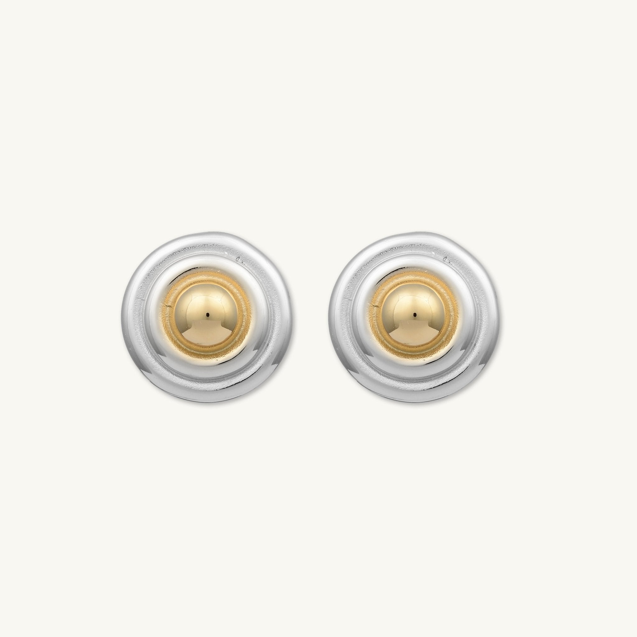 Monte Two Tone Statement Stud Earrings - Camile & Stone