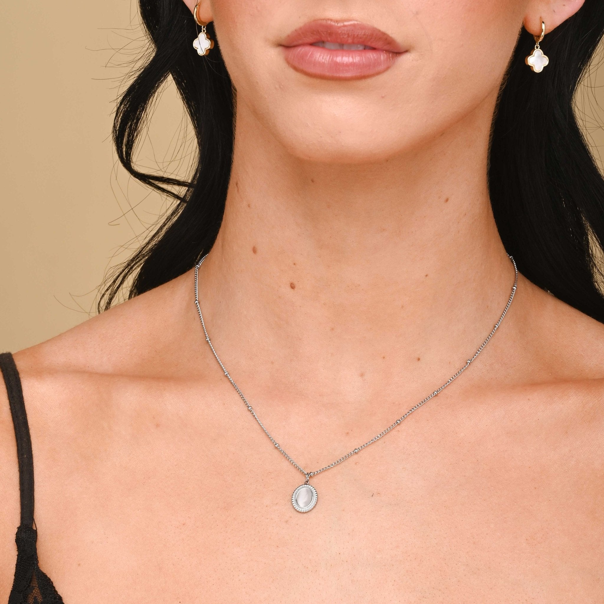 Moonstone Vintage Oval Satellite Necklace - Camile & Stone