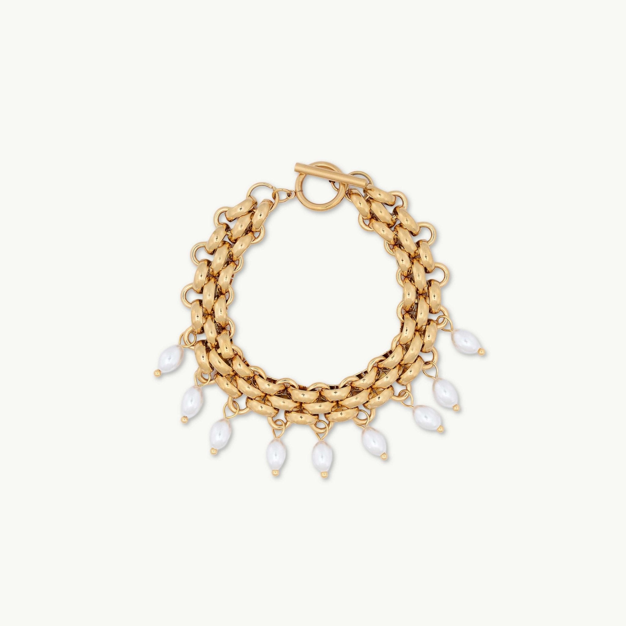 Nara Pearl Chunky Statement Bracelet - Camile & Stone