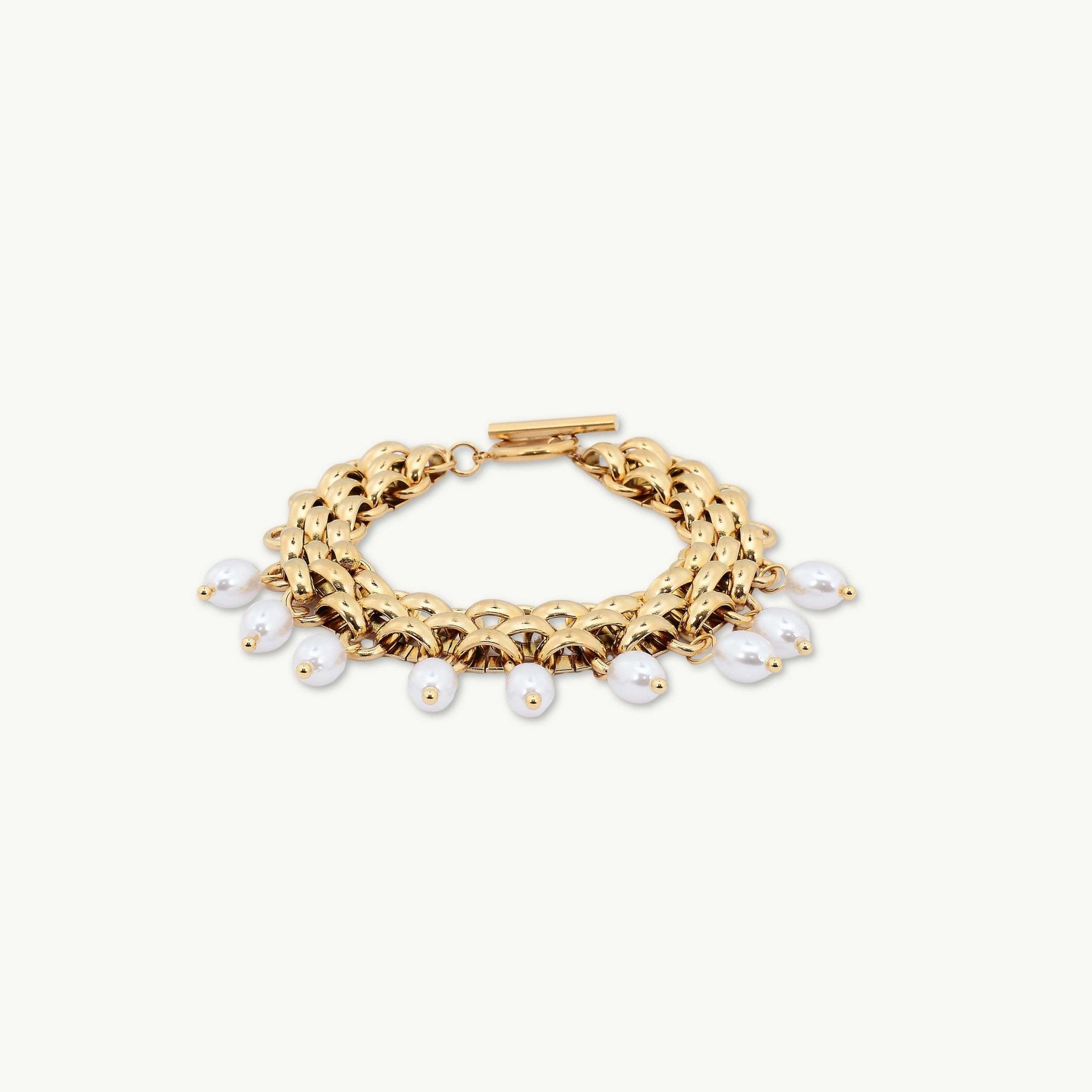 Nara Pearl Chunky Statement Bracelet - Camile & Stone