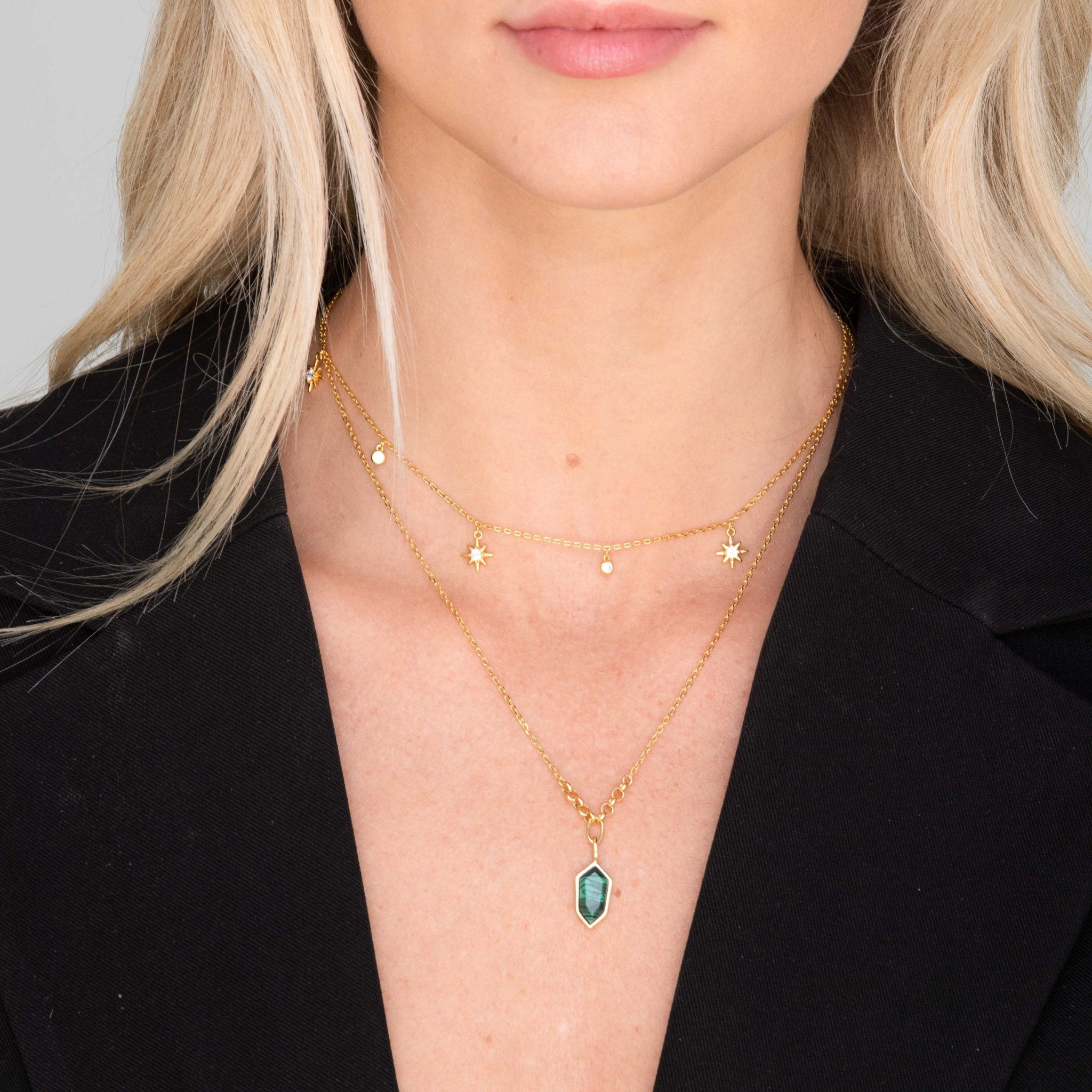 North Star Dangling Sapphire Necklace - Camile & Stone