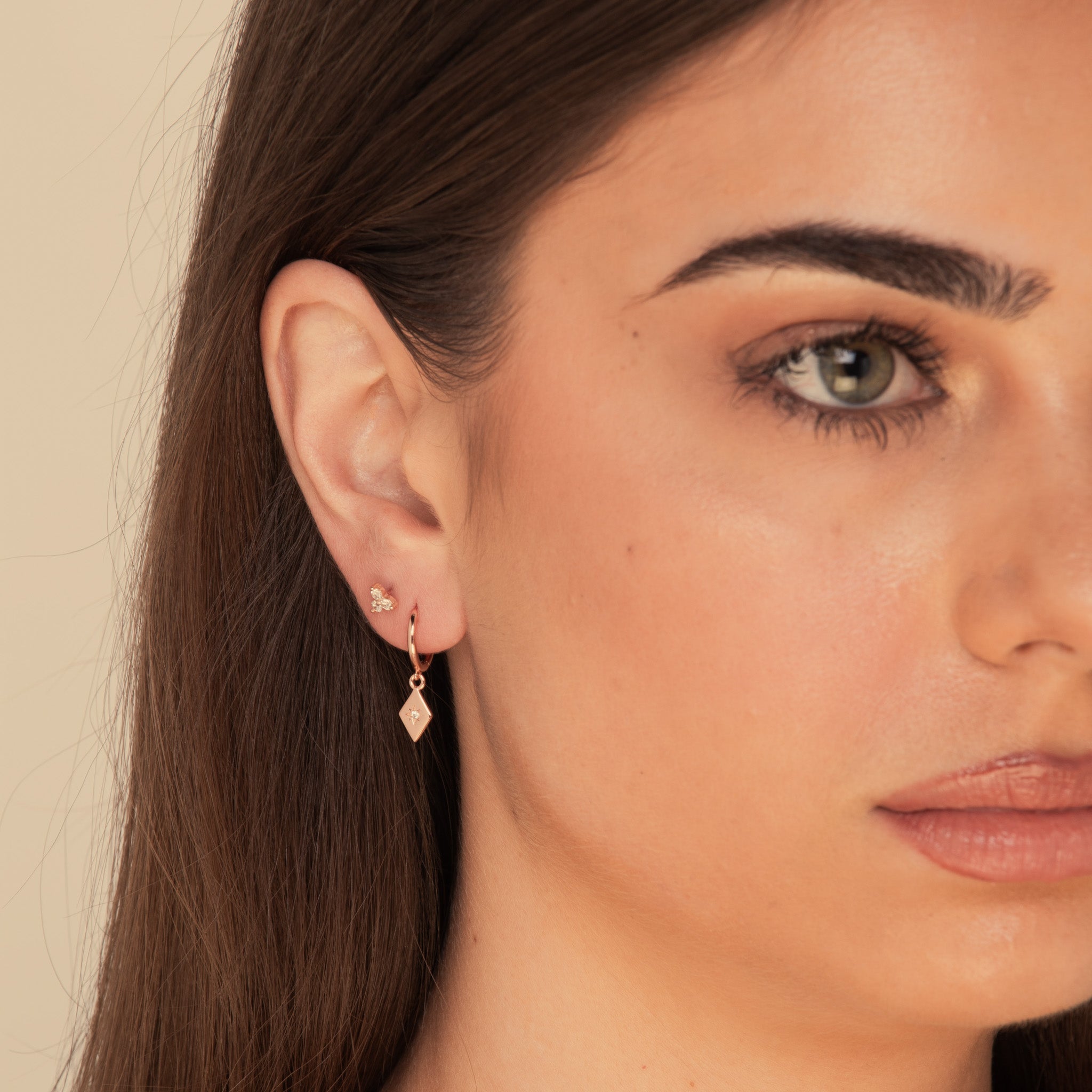 North Star Huggie Hoop Earrings - Camile & Stone