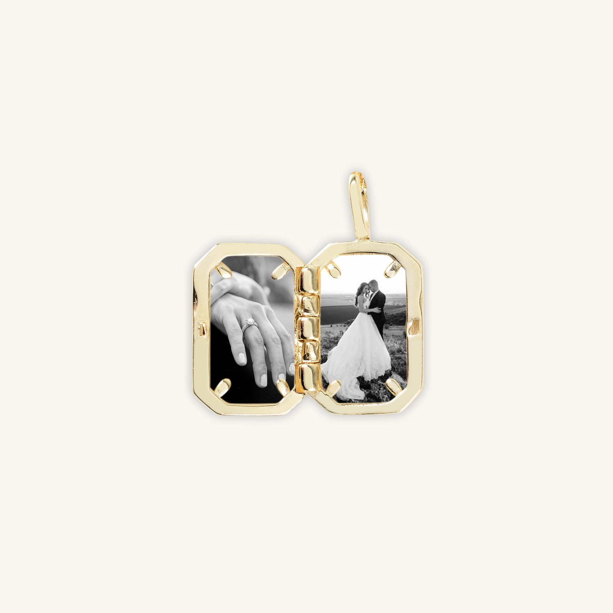 North Star Rectangular Photo Locket Necklace - Camile & Stone