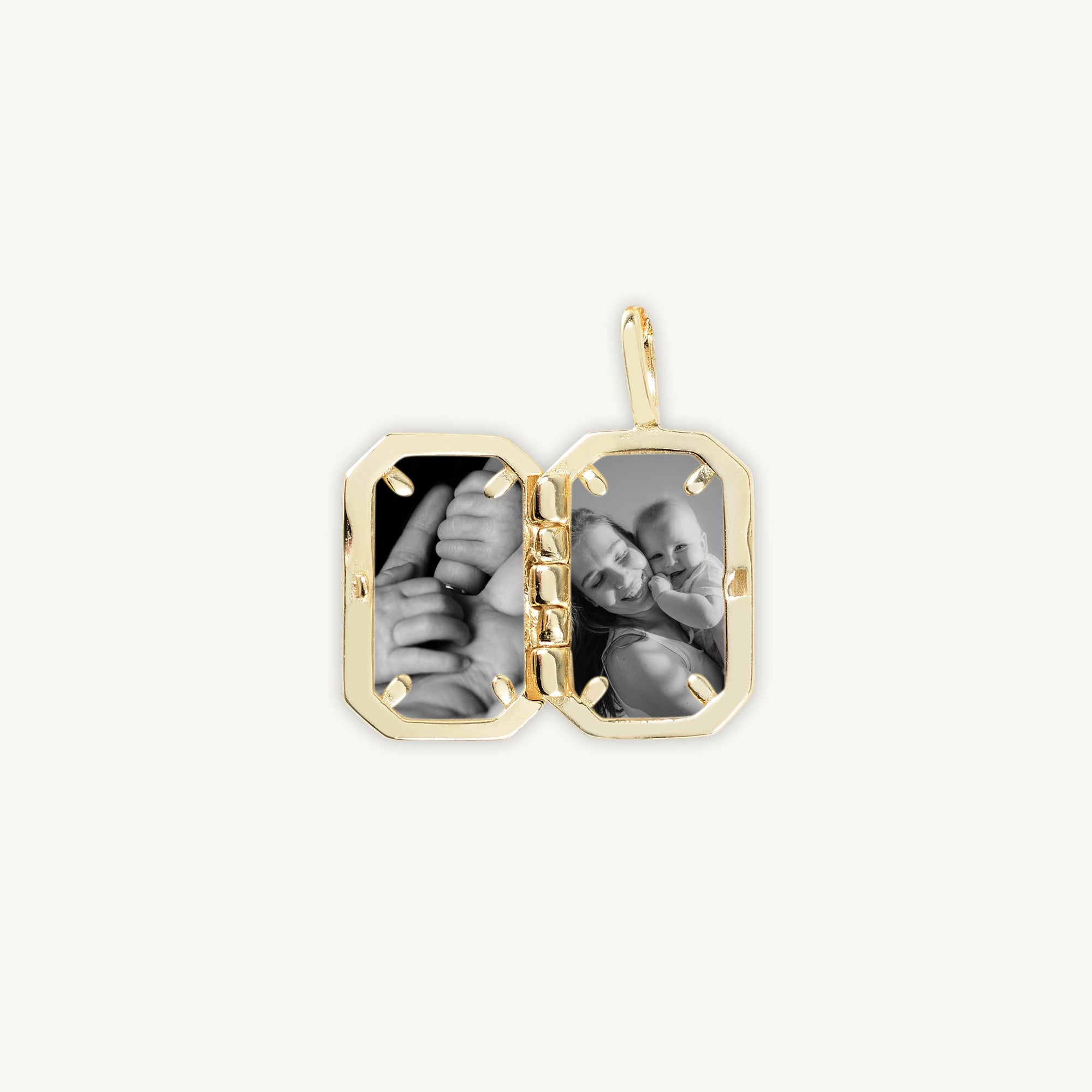 North Star Rectangular Photo Locket Necklace - Camile & Stone