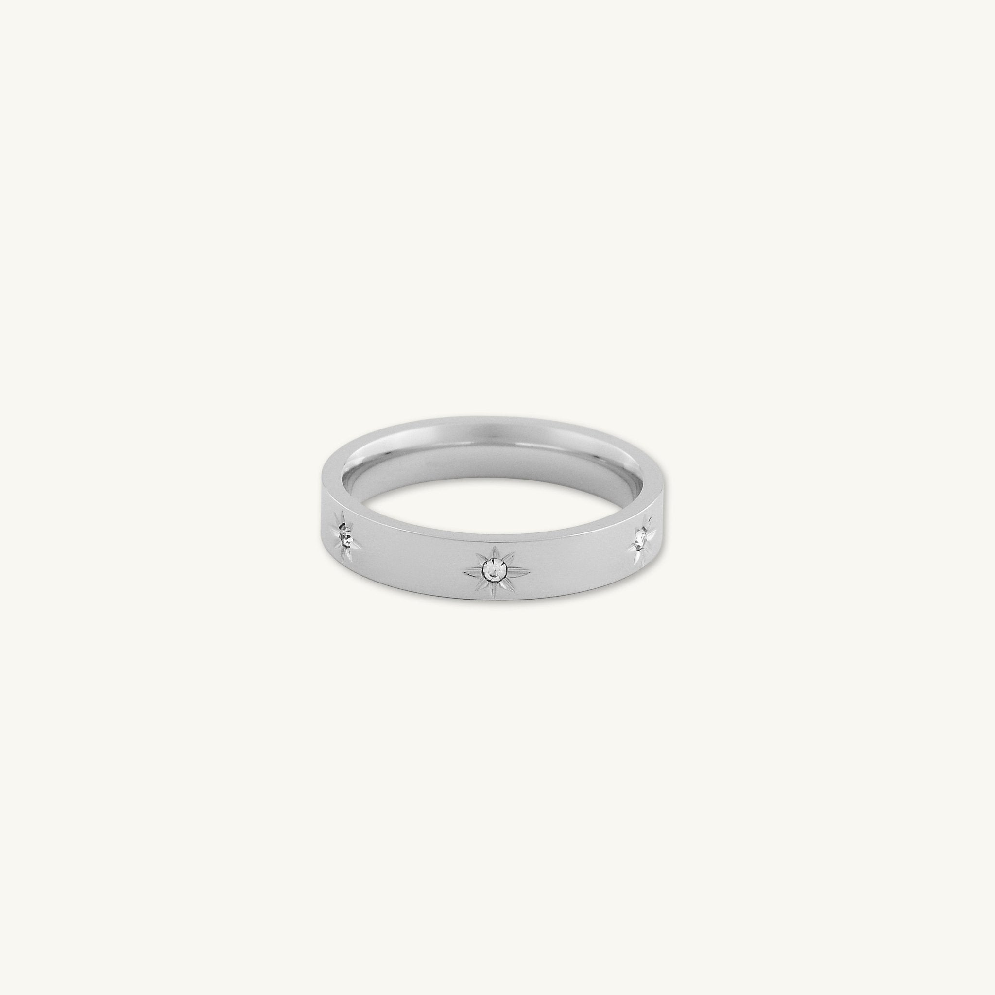 North Star Solitaire Stacker Ring - Camile & Stone
