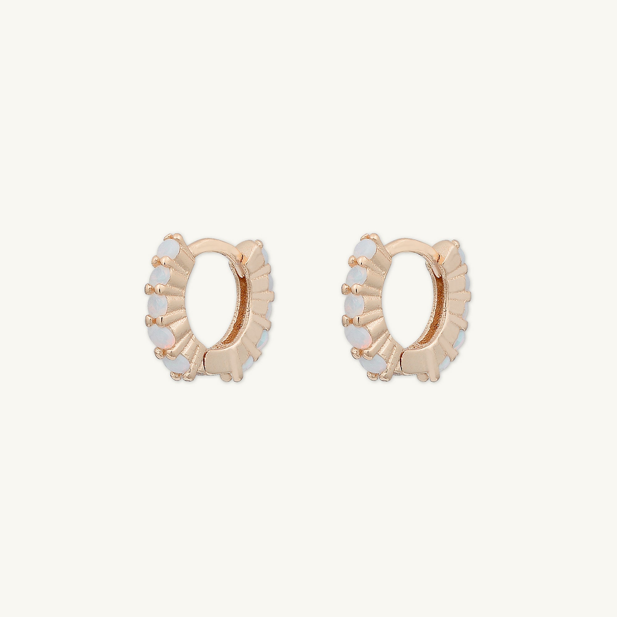 Opal Gemstone Huggie Earrings - Camile & Stone