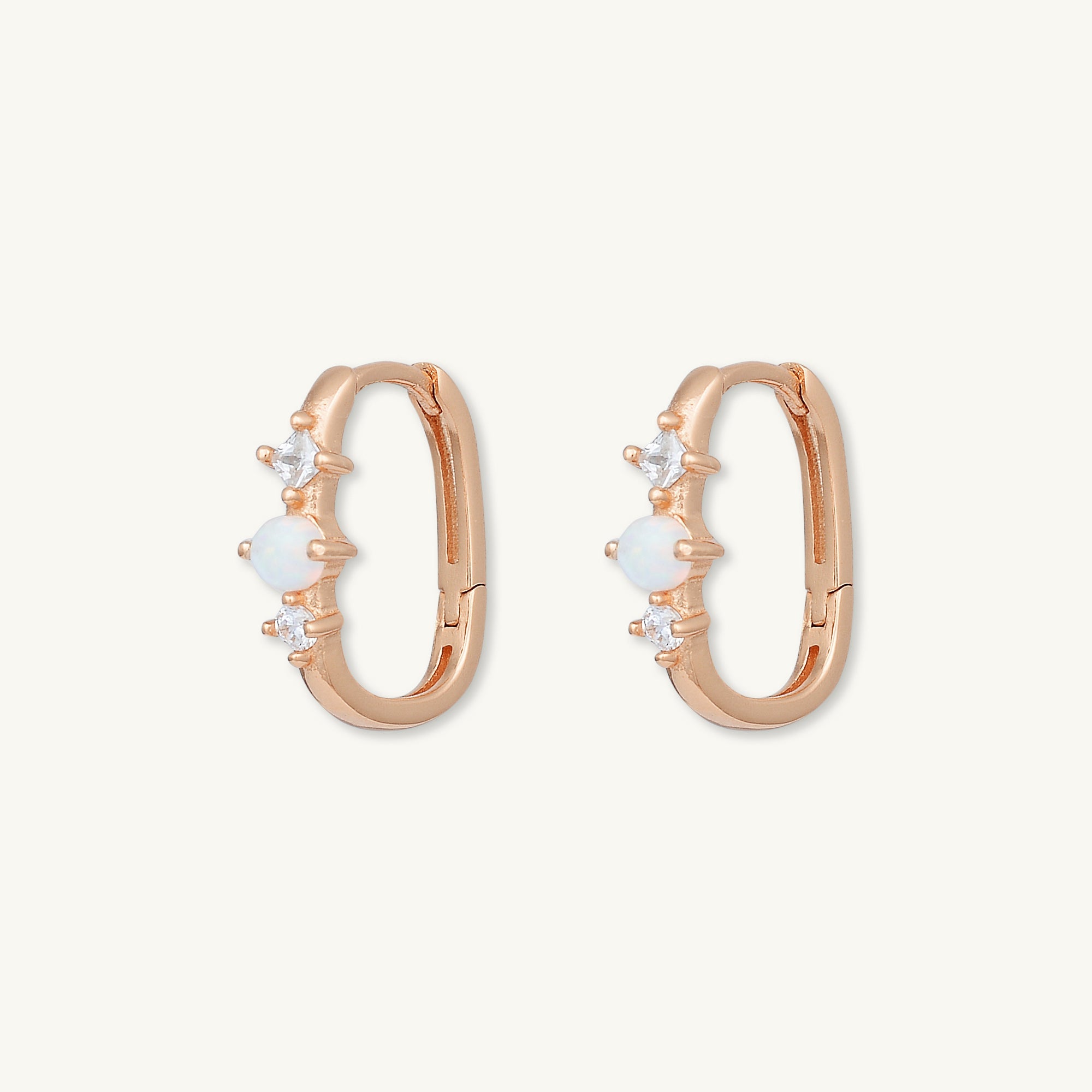 Opal Sapphire Huggie Earrings - Camile & Stone