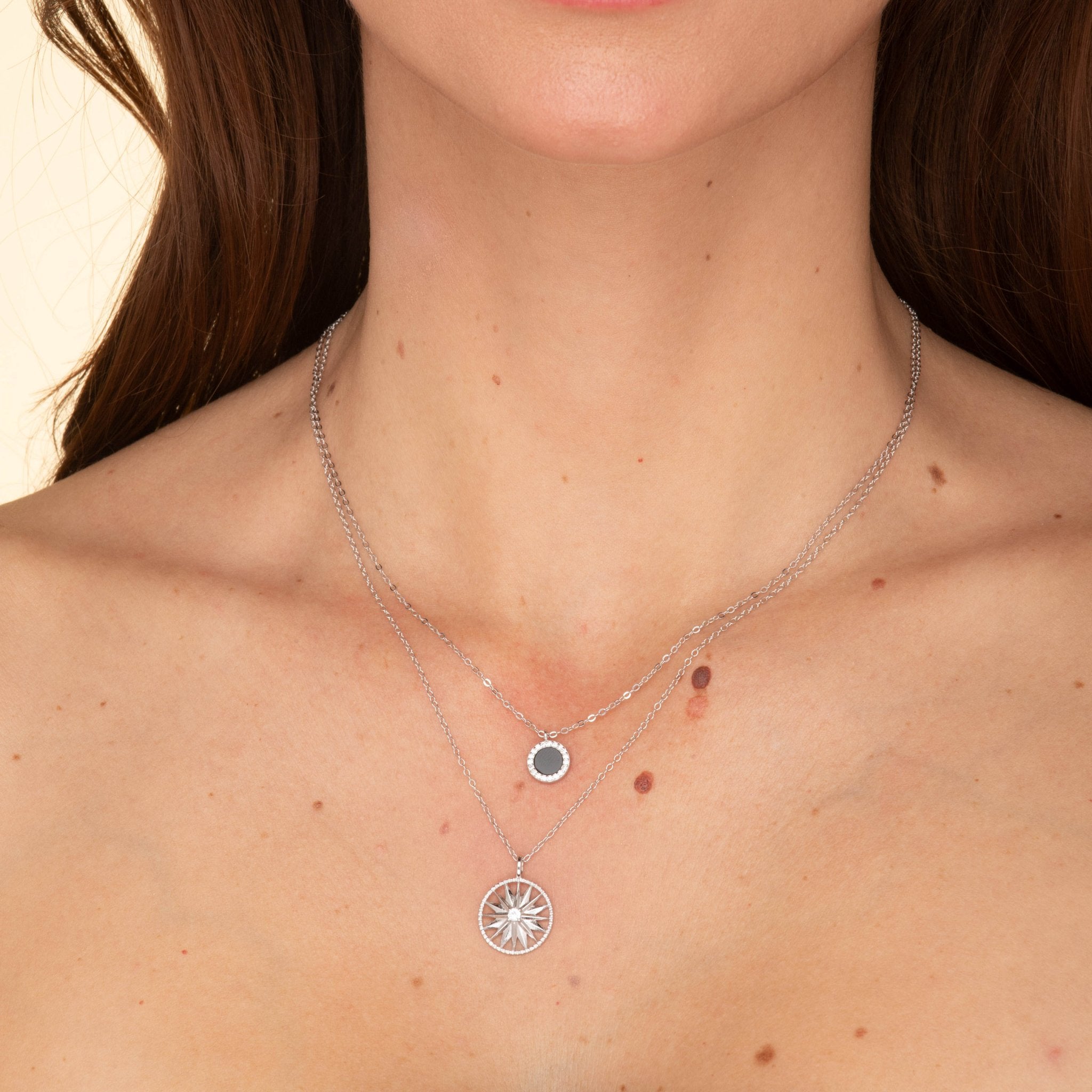 Open Clover Sapphire Chain Necklace - Camile & Stone