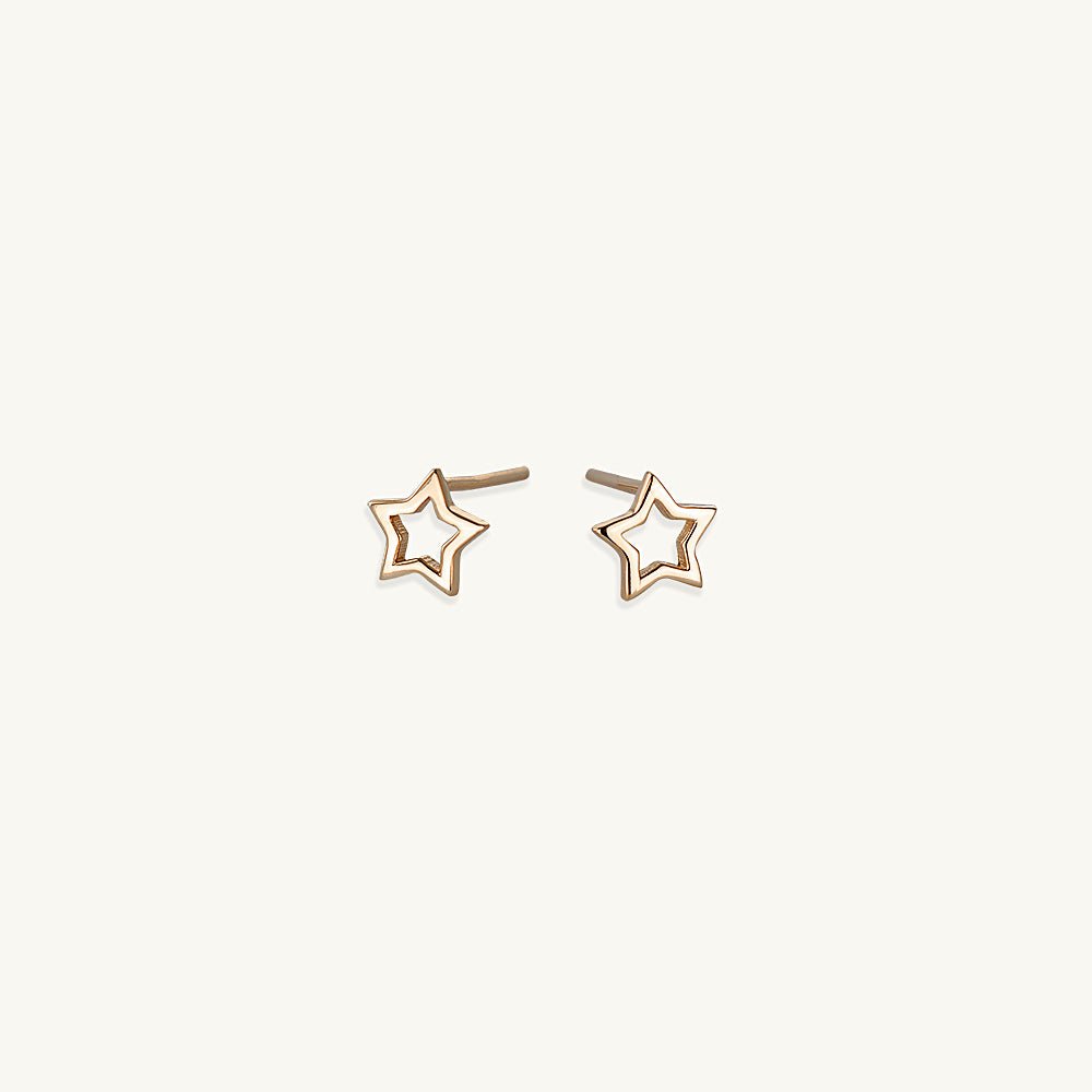Open Star Stud Earrings - Camile & Stone