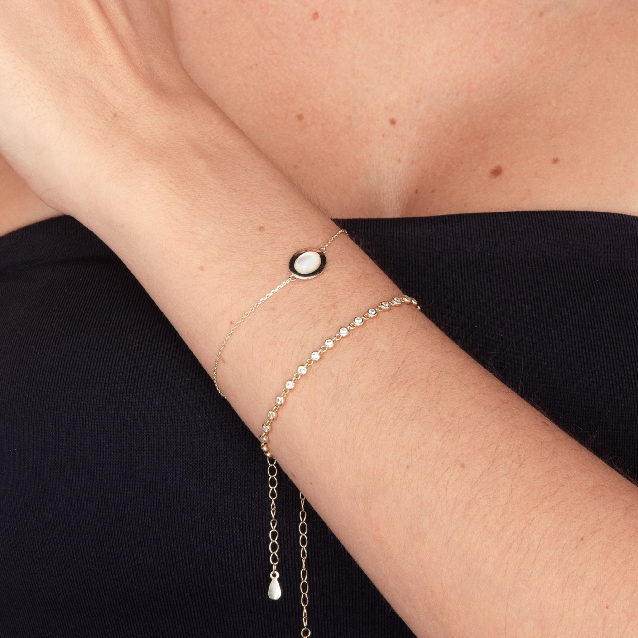 Oval Moonstone Chain Bracelet - Camile & Stone