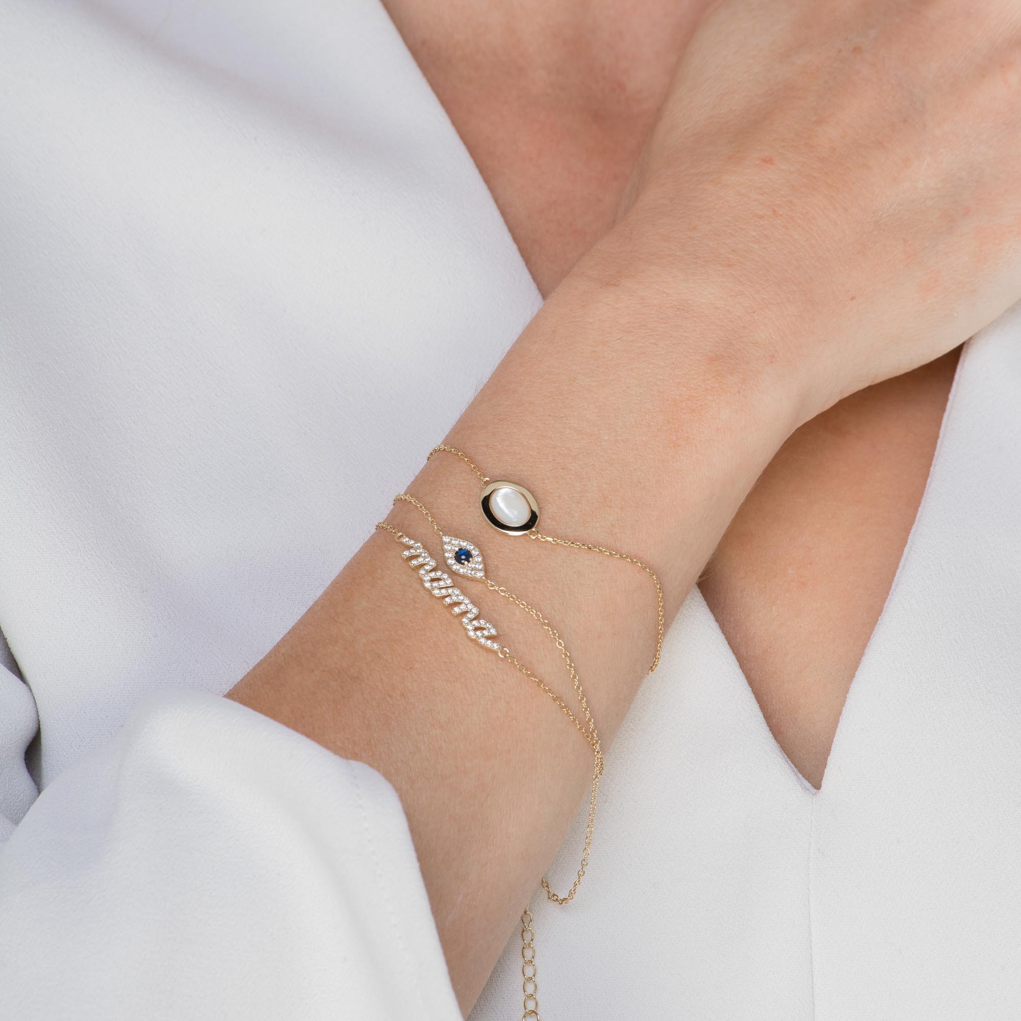 Oval Moonstone Chain Bracelet - Camile & Stone