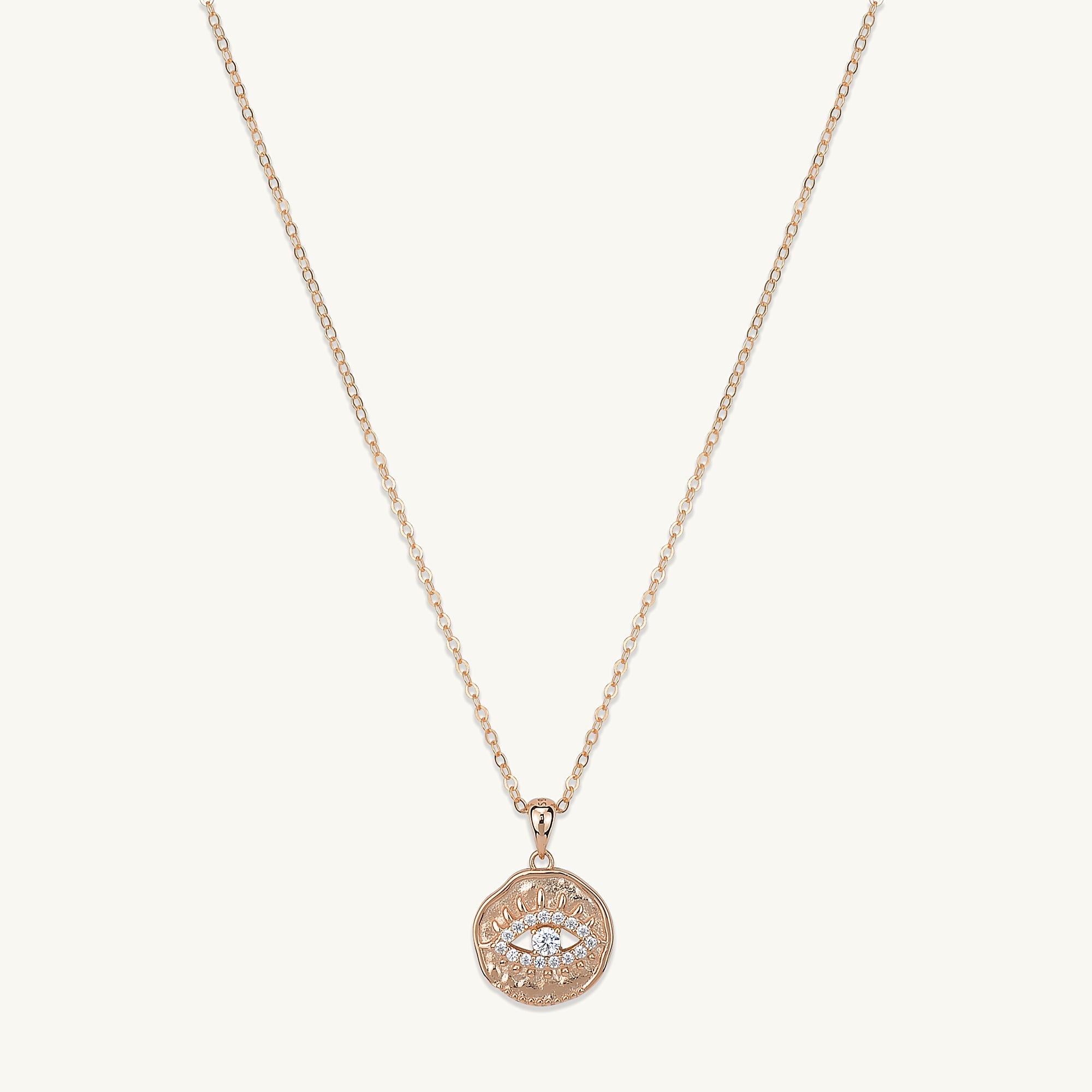 Pave Evil Eye Pendant Necklace - Camile & Stone