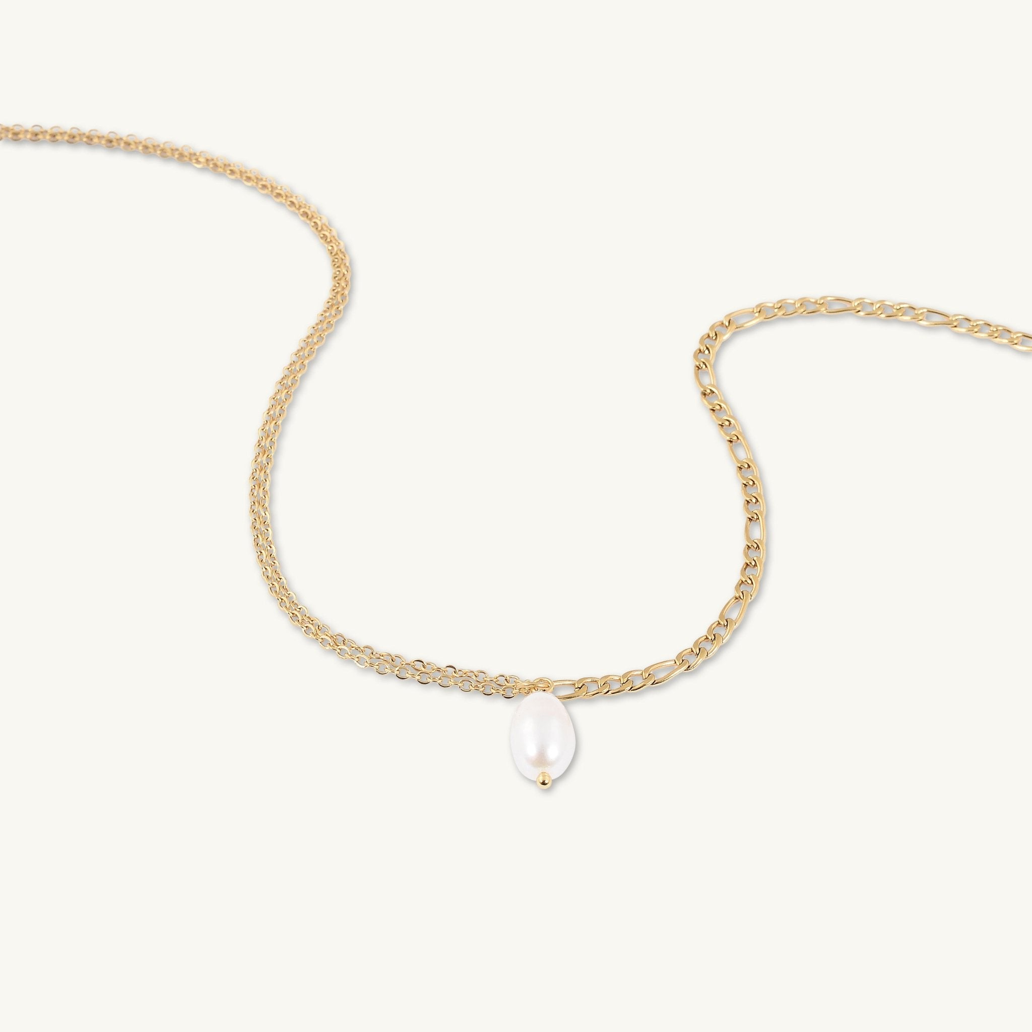 Pearl Figaro Chain Necklace - Camile & Stone