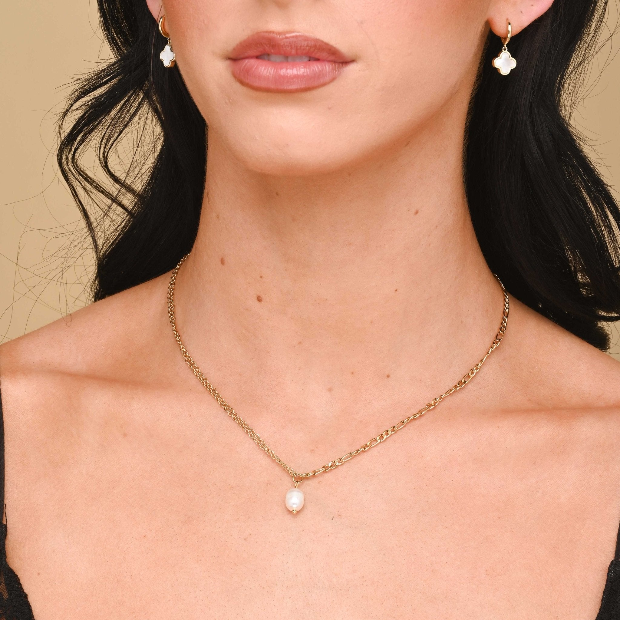 Pearl Figaro Chain Necklace - Camile & Stone