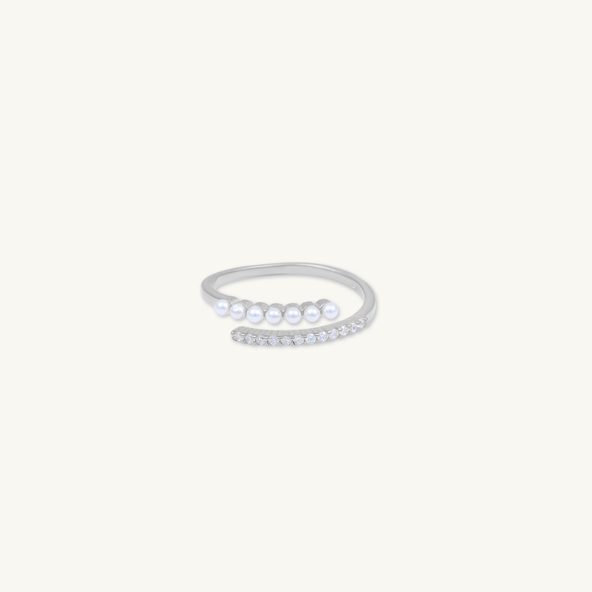 Pearl Sapphire Open Ring - Camile & Stone