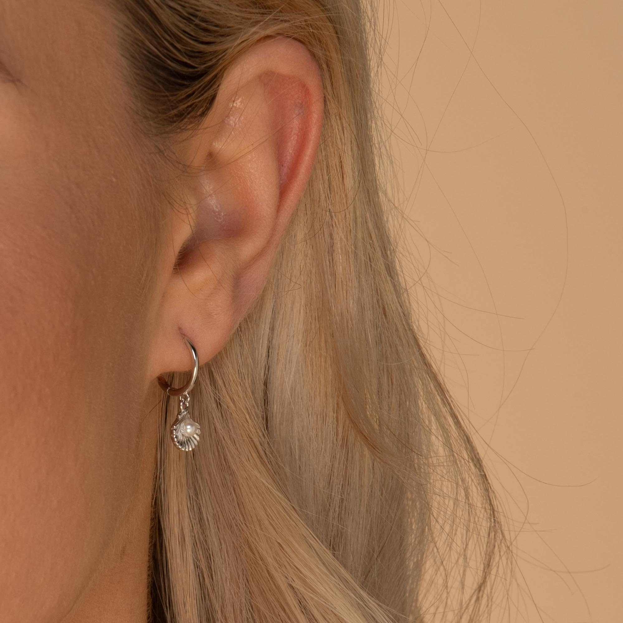 Pearl Shell Huggie Earrings - Camile & Stone