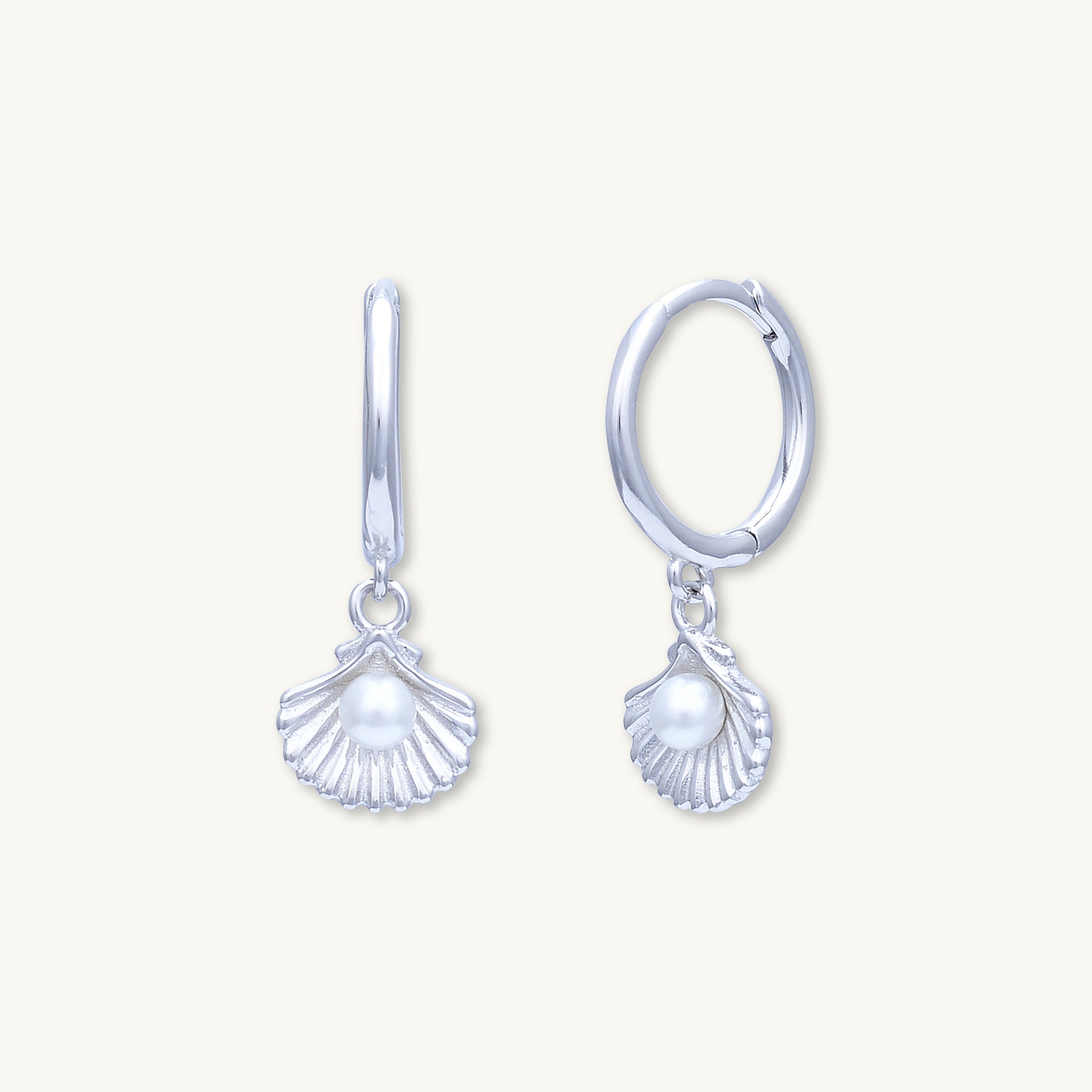 Pearl Shell Huggie Earrings - Camile & Stone