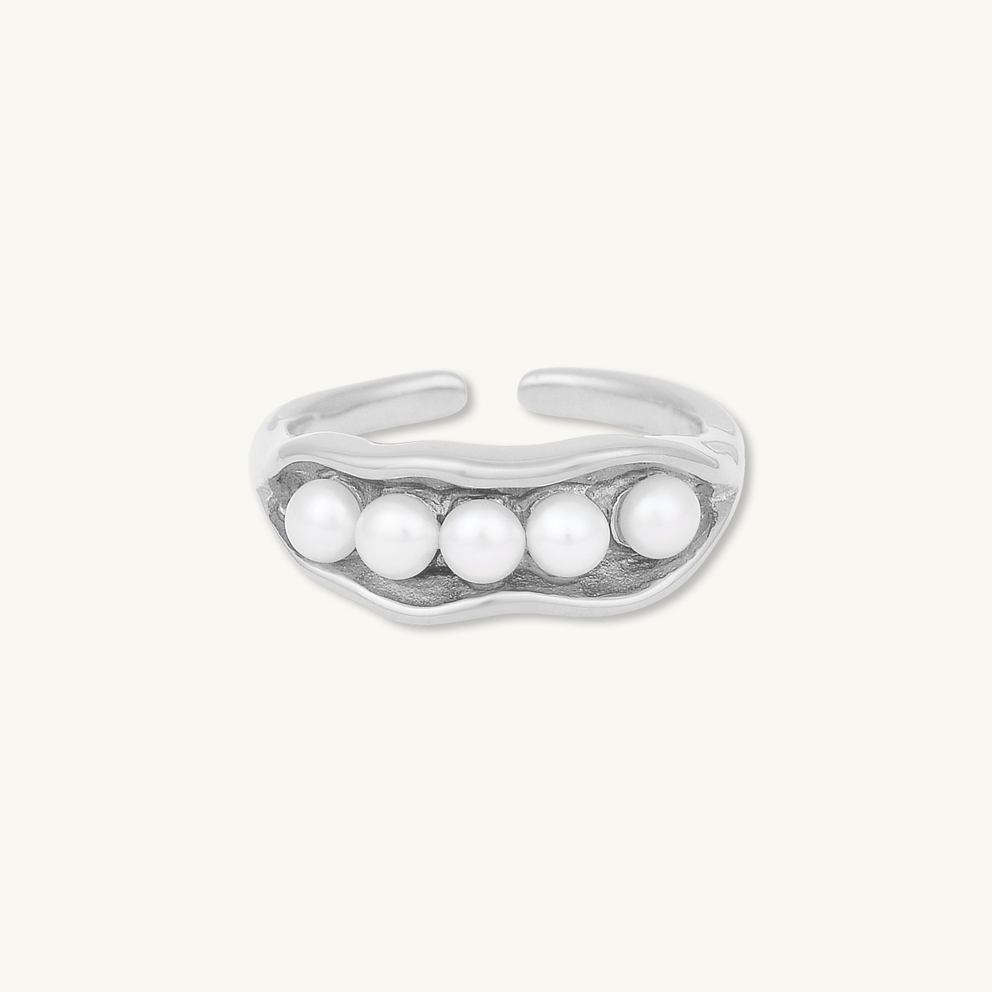 Pearl Statement Open Ring - Camile & Stone