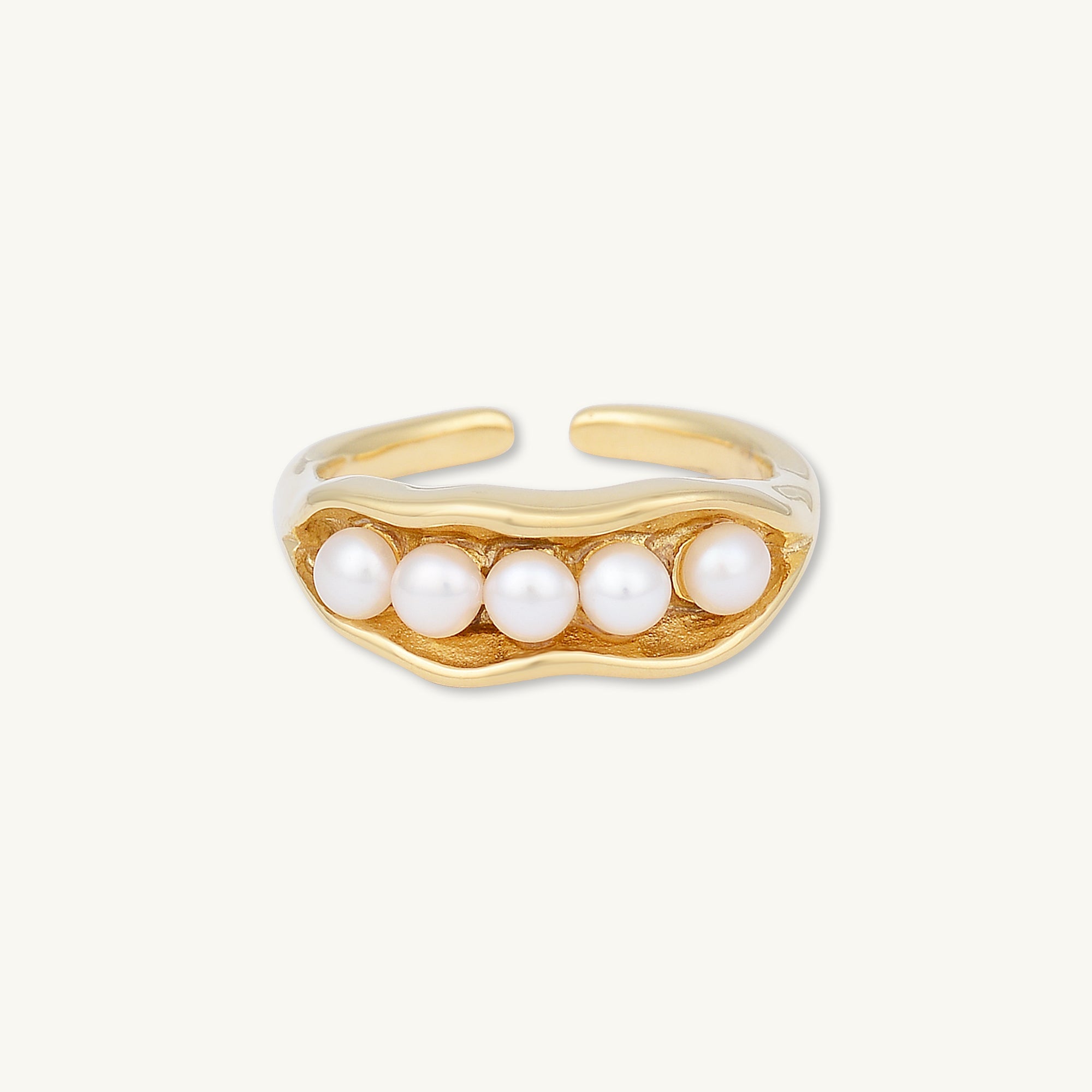 Pearl Statement Open Ring - Camile & Stone