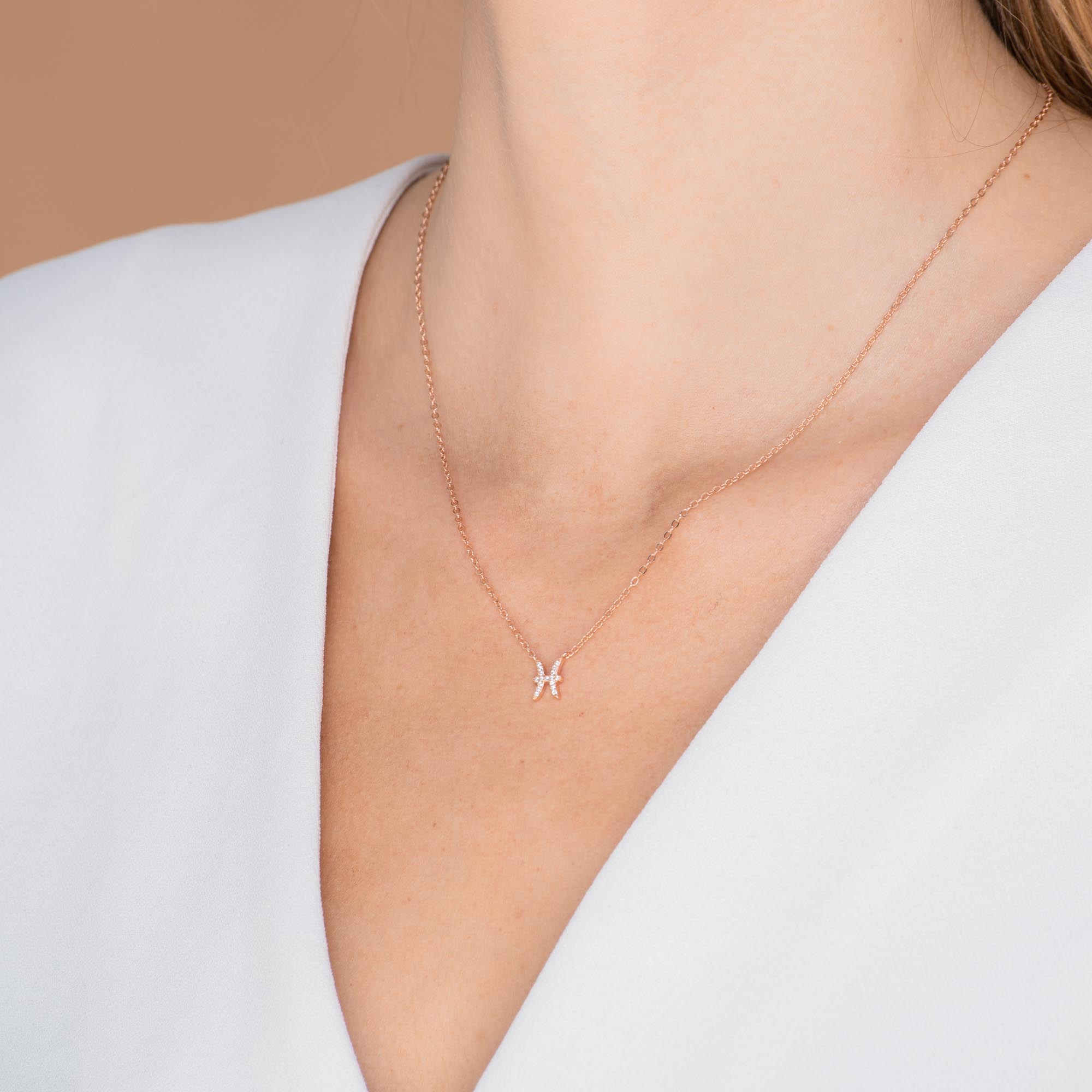 Pisces Sapphire Charm Zodiac Star Sign Necklace - Camile & Stone