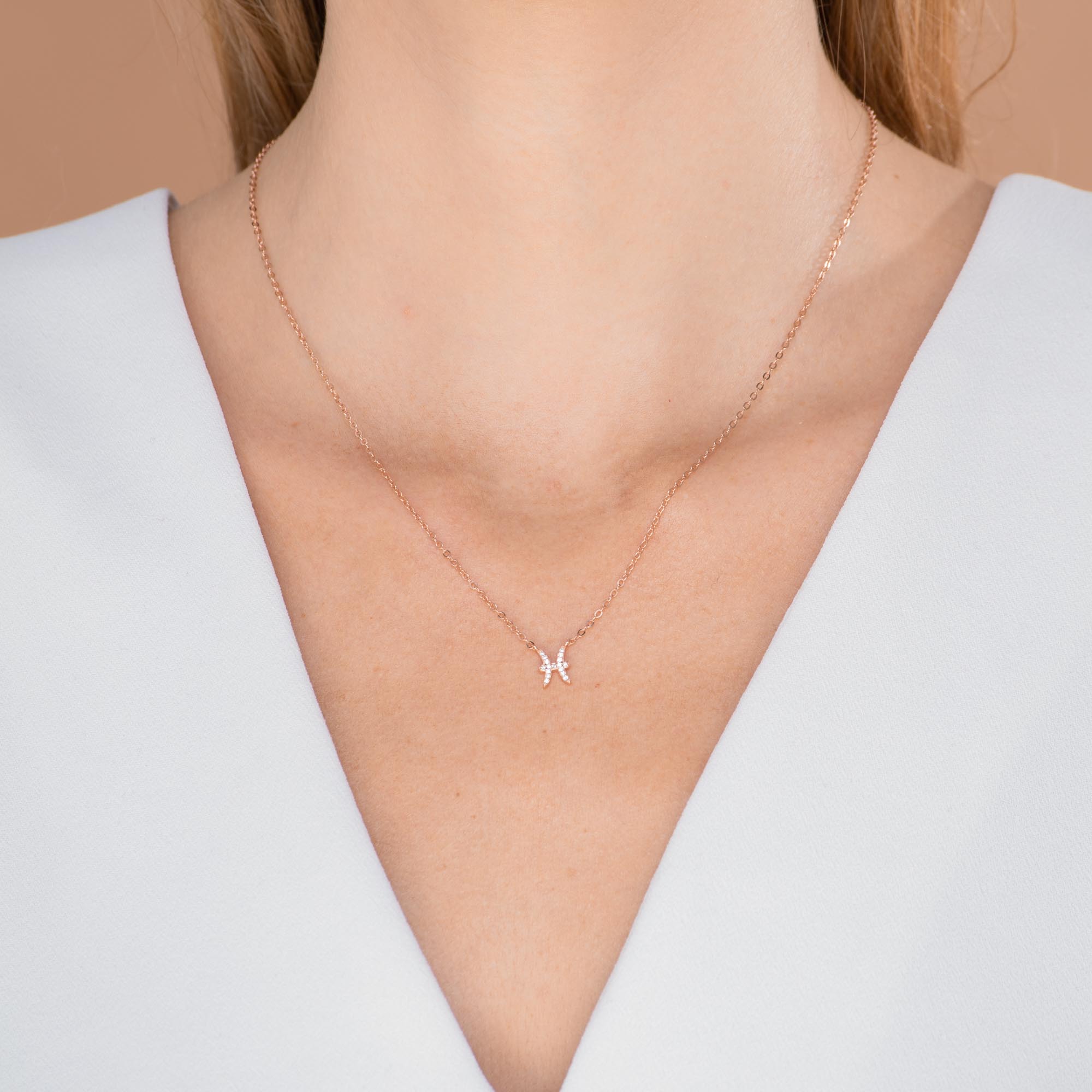 Pisces Sapphire Charm Zodiac Star Sign Necklace - Camile & Stone