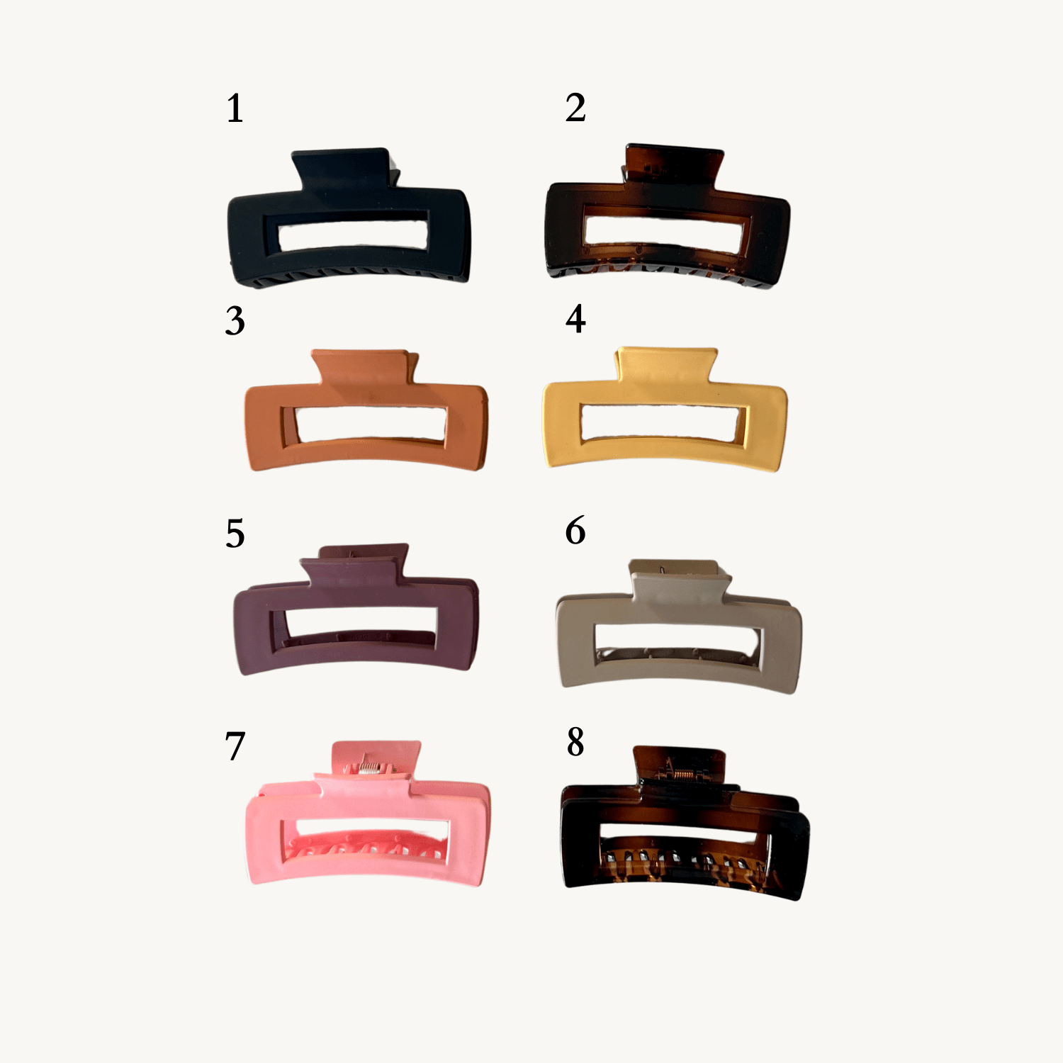 Rectangle Hair Claw Clip - Camile & Stone