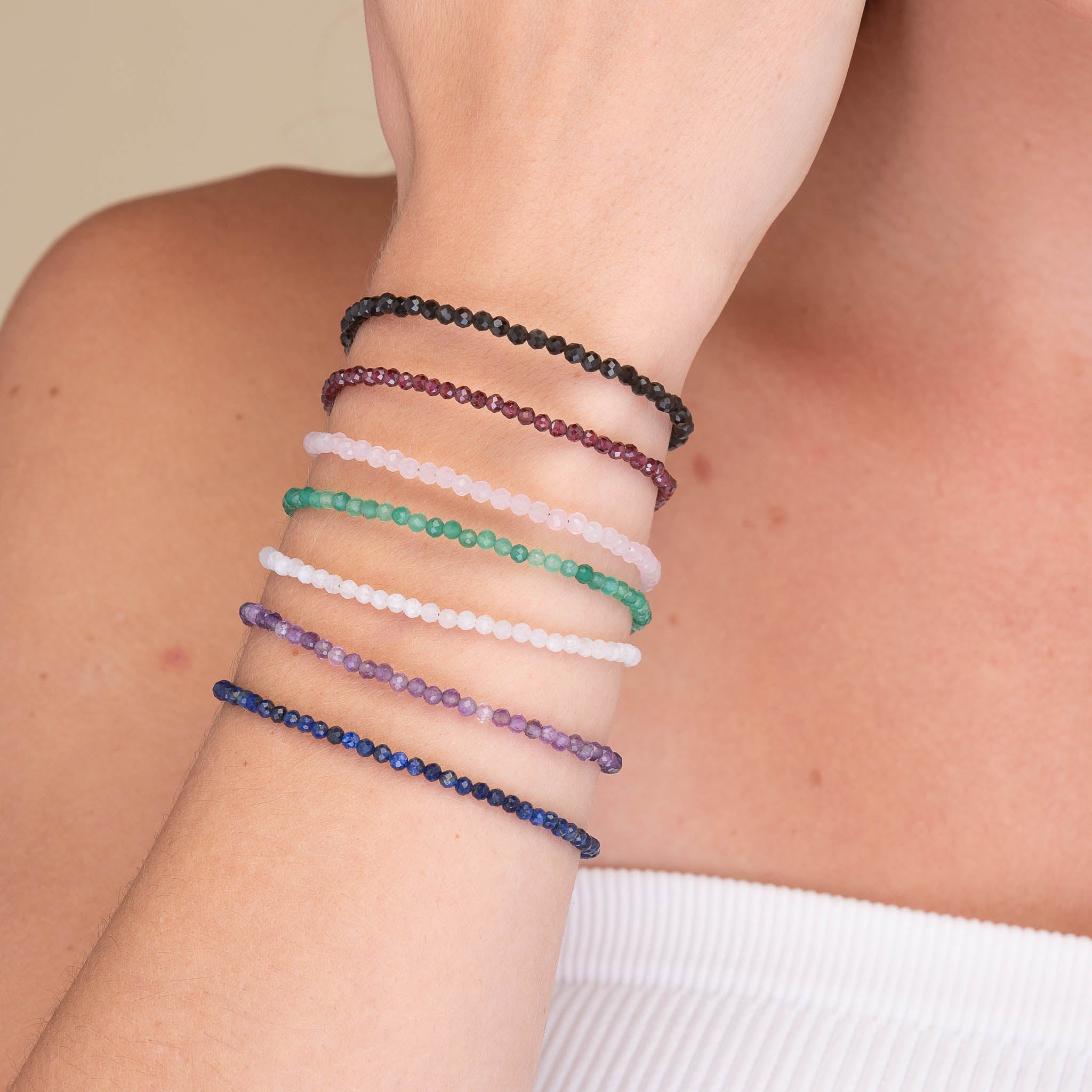 Rose Quartz Crystal Beaded Bracelet - Camile & Stone