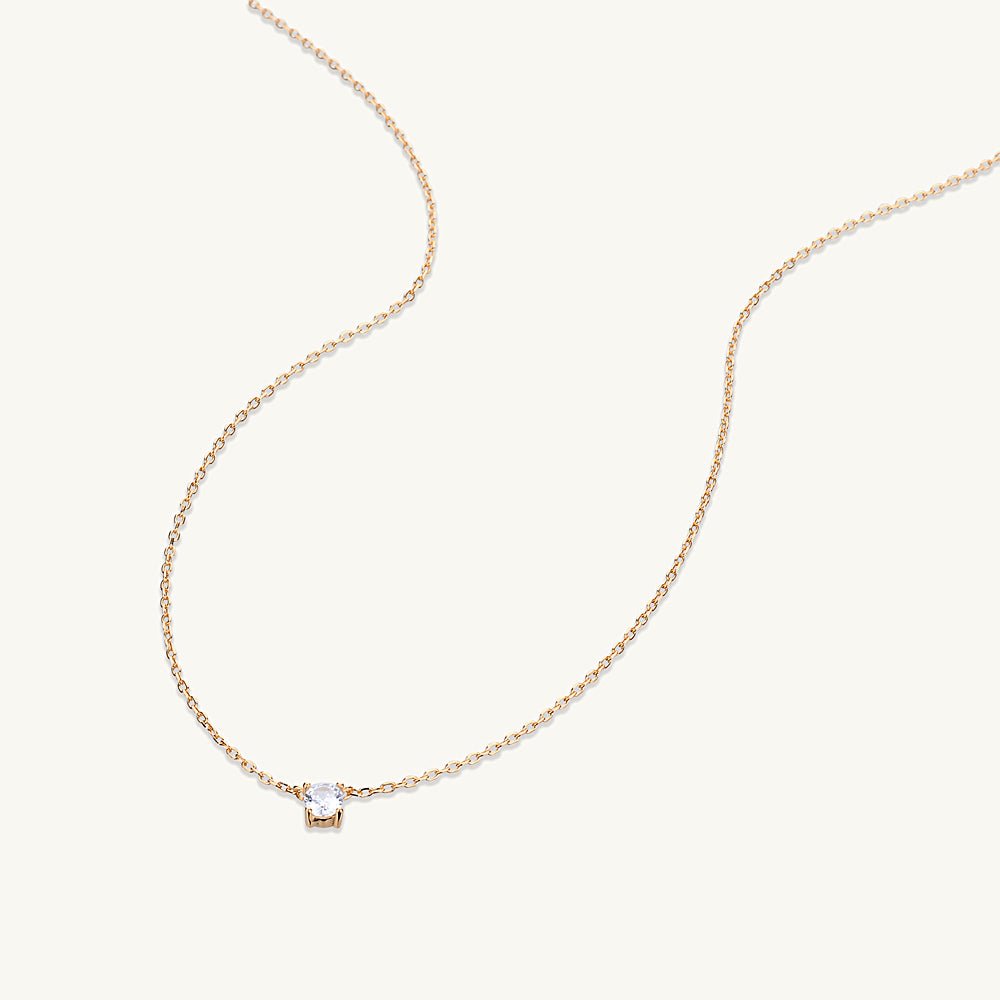 Round Sapphire Chain Necklace - Camile & Stone