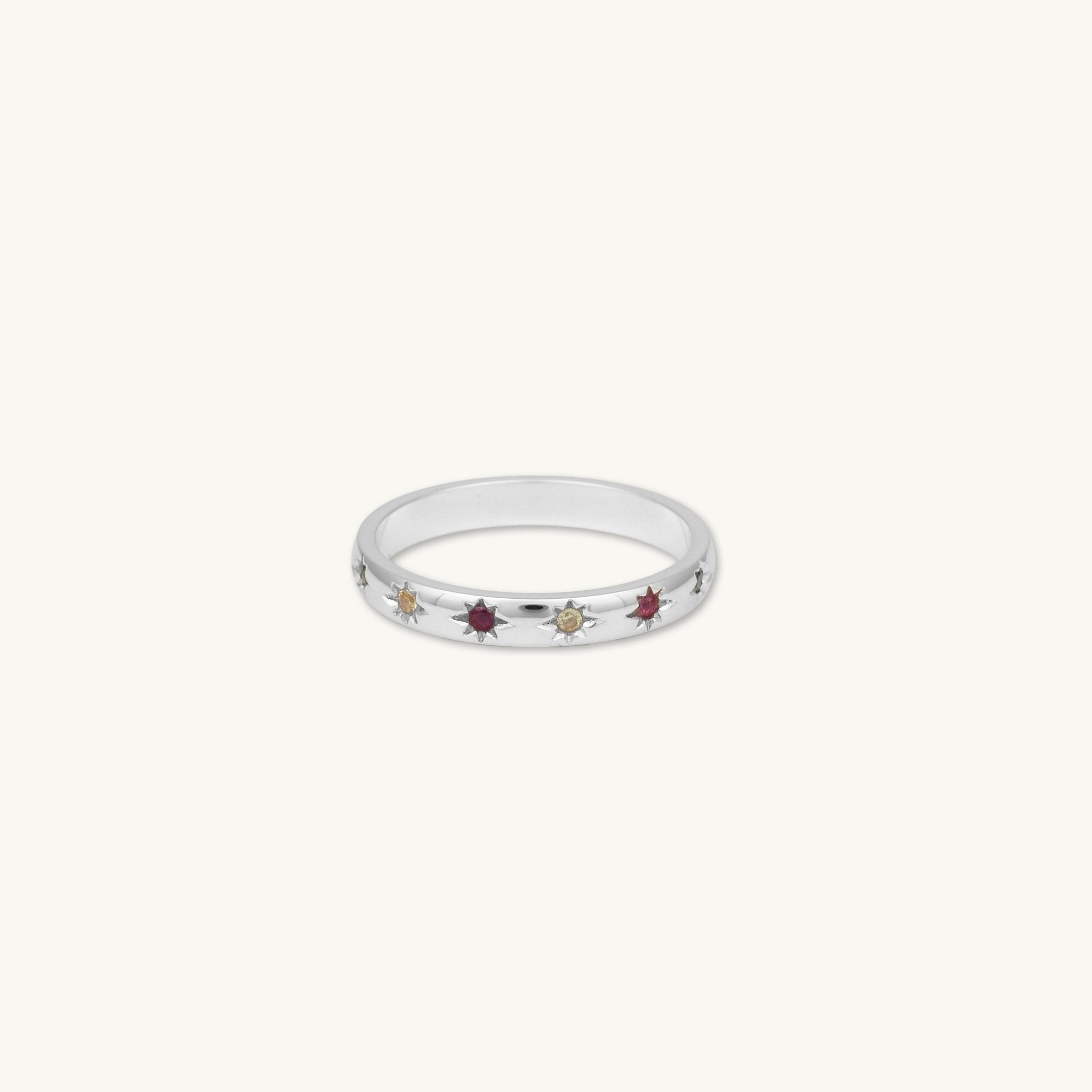 Ruby & Amber North Star Ring - Camile & Stone
