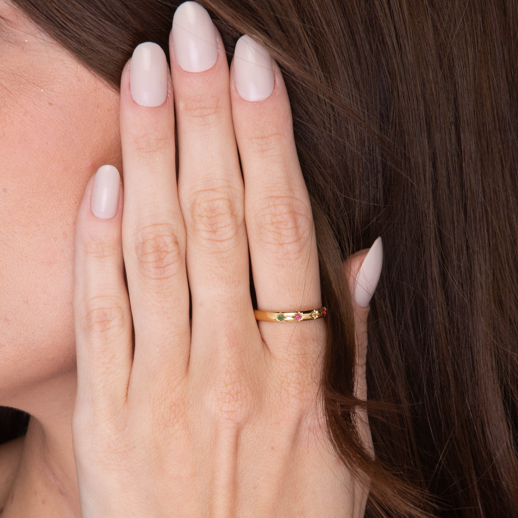 Ruby & Amber North Star Ring - Camile & Stone