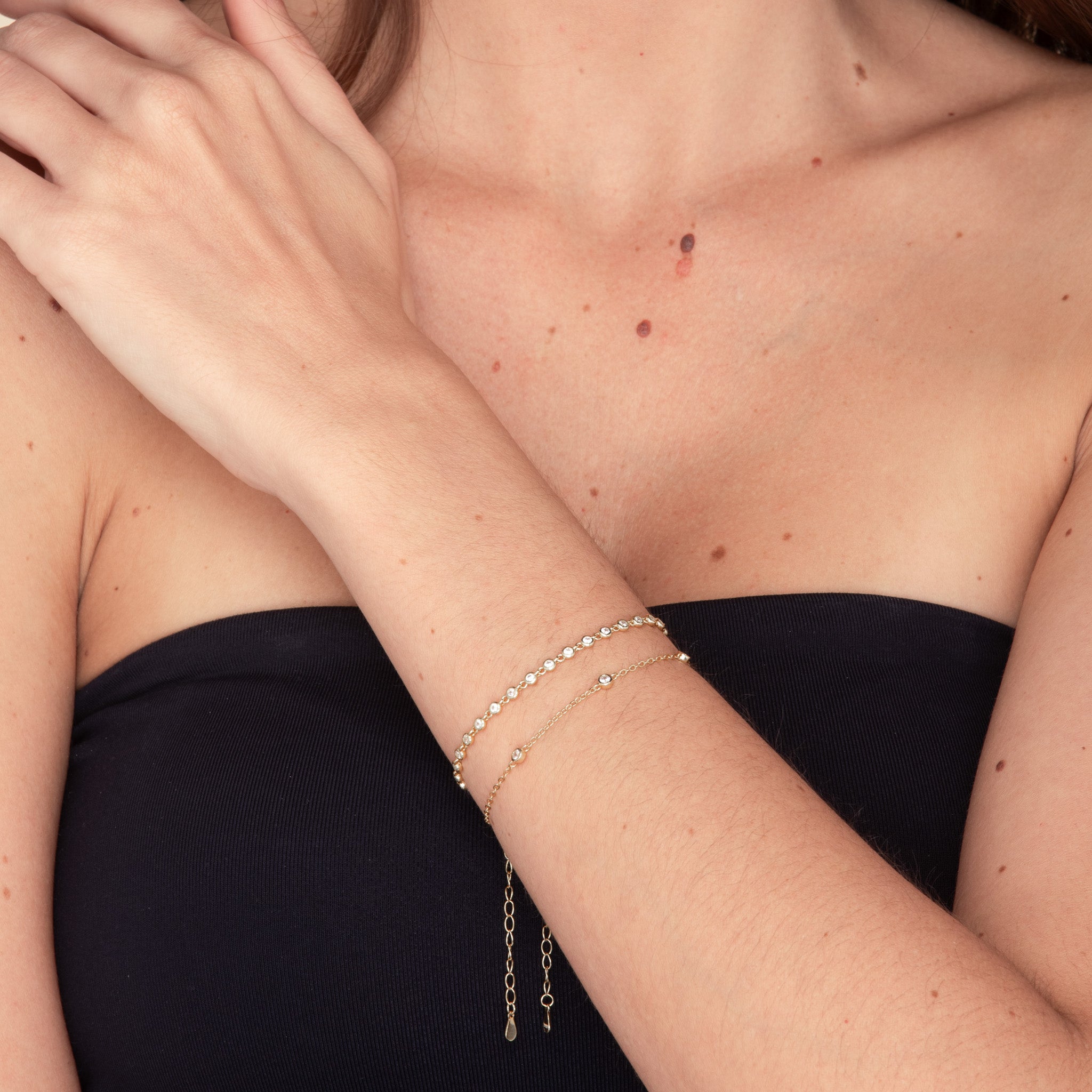 Sapphire Round Tennis Link Chain Bracelet - Camile & Stone