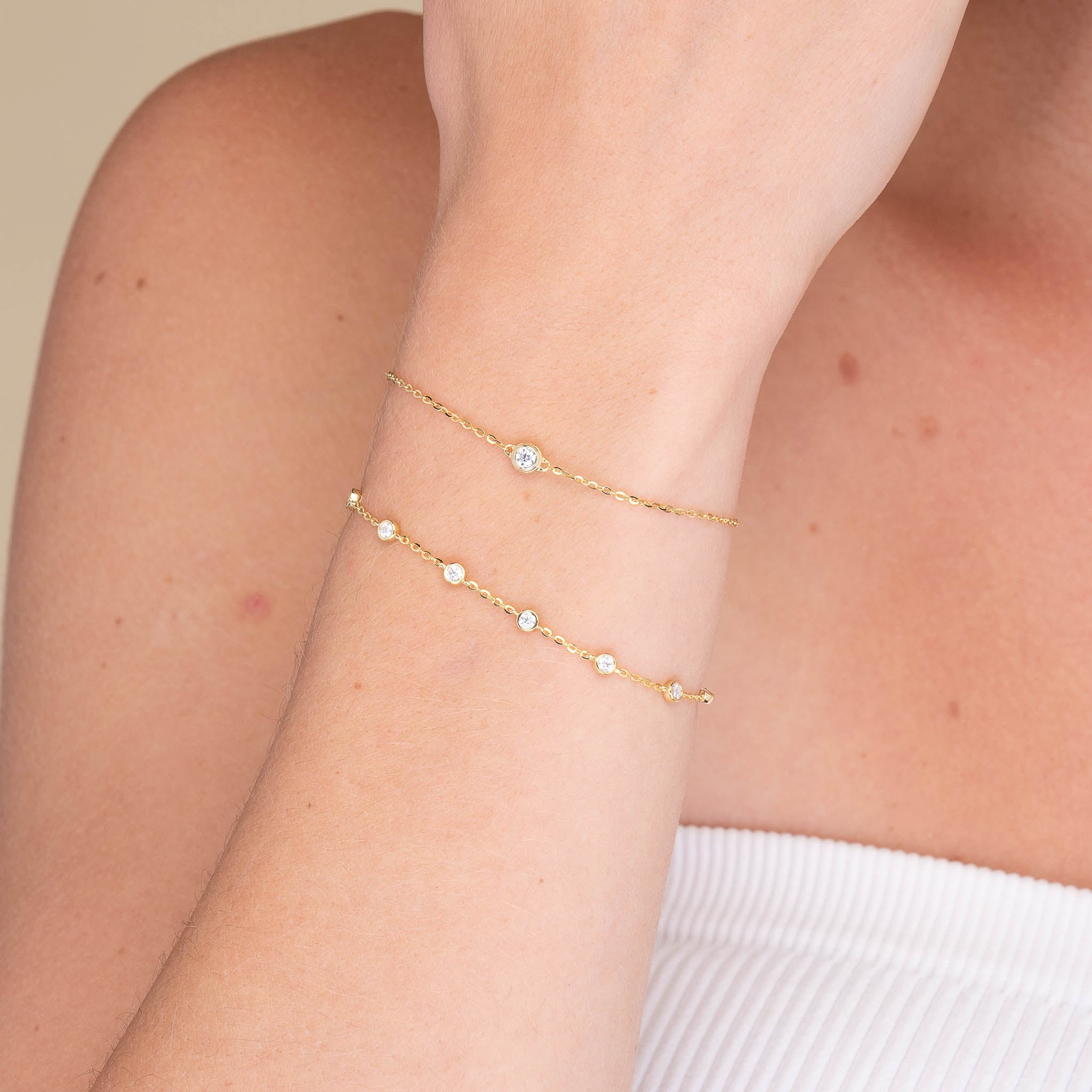 Satellite Moissanite Chain Bracelet - Camile & Stone