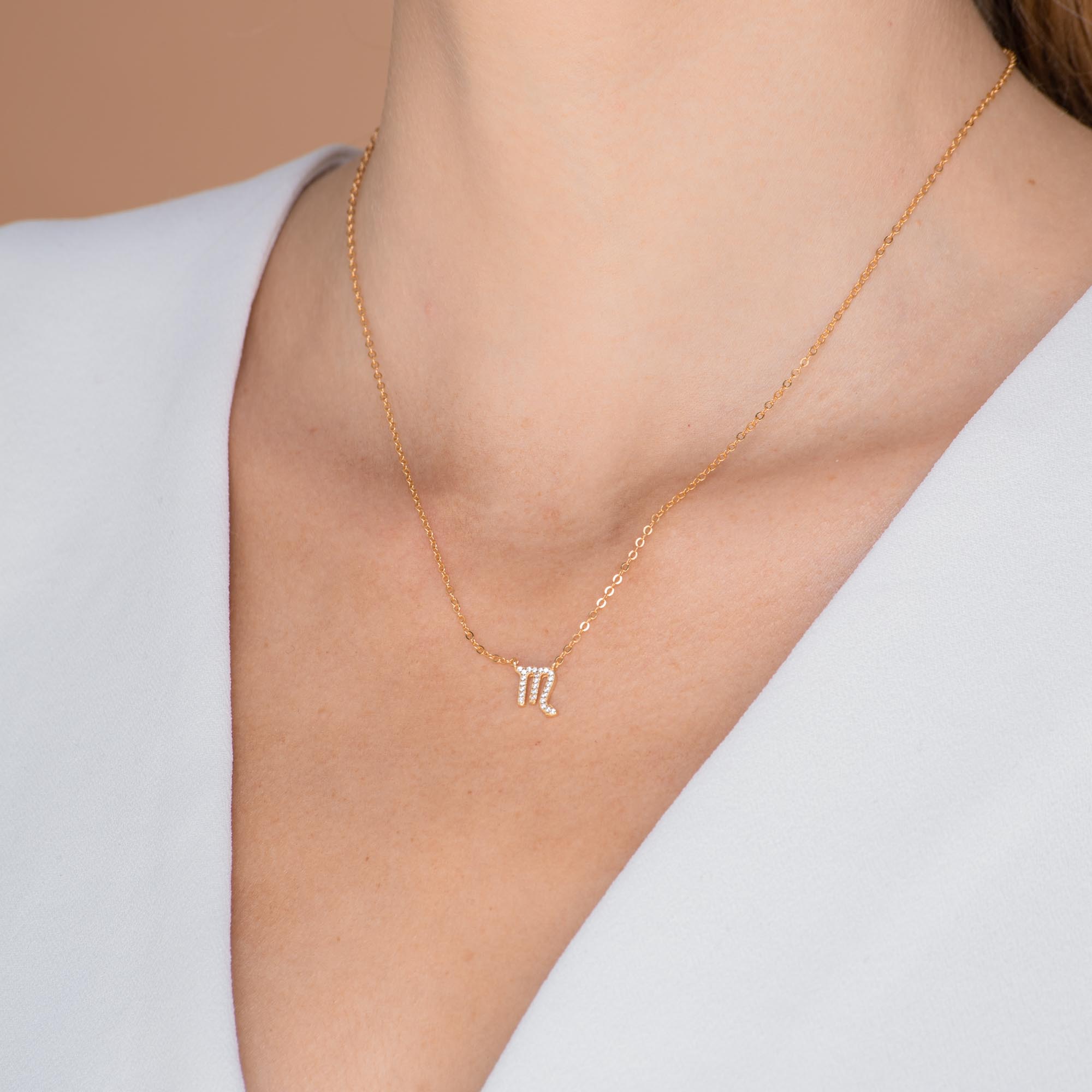 Scorpio Sapphire Charm Zodiac Star Sign Necklace - Camile & Stone