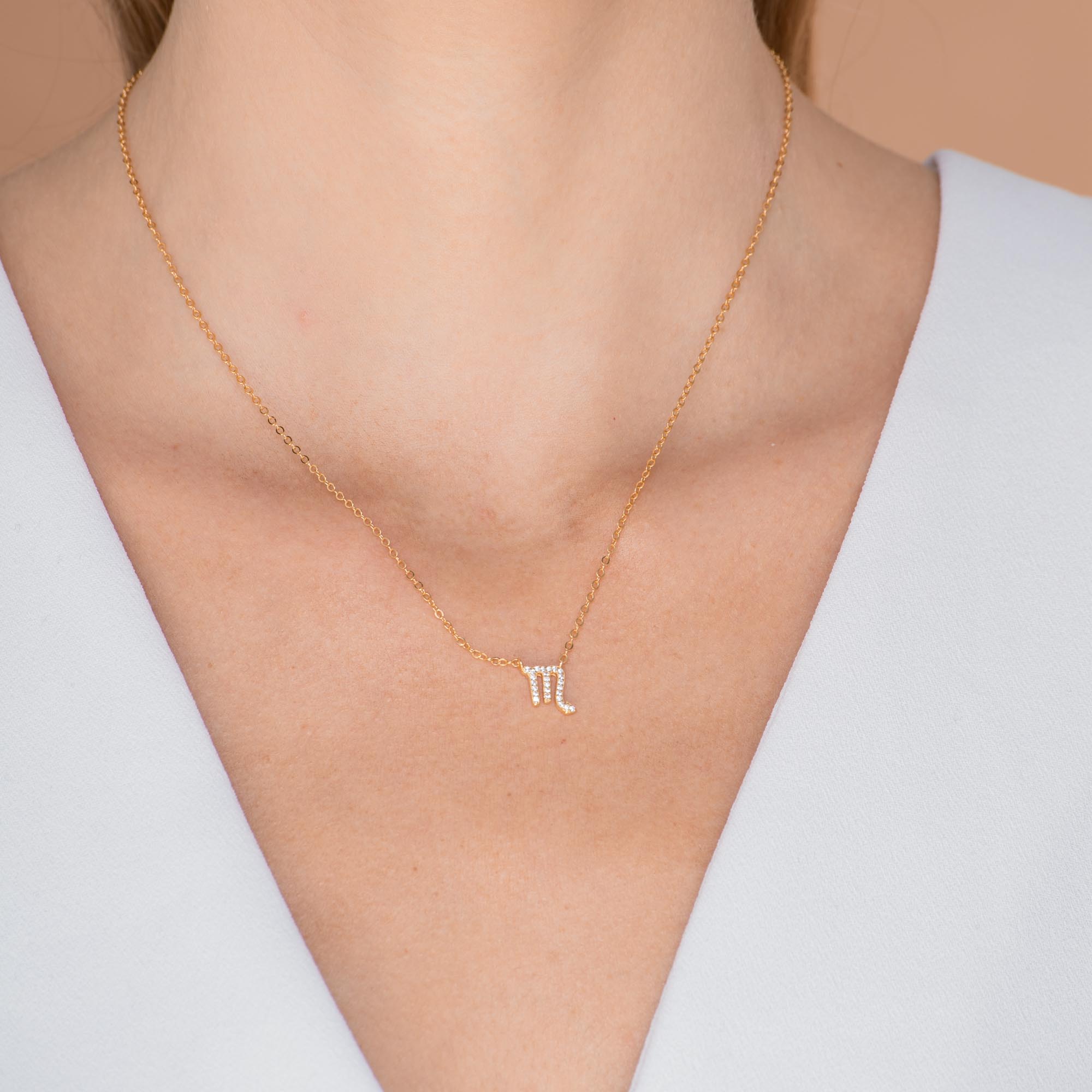 Scorpio Sapphire Charm Zodiac Star Sign Necklace - Camile & Stone