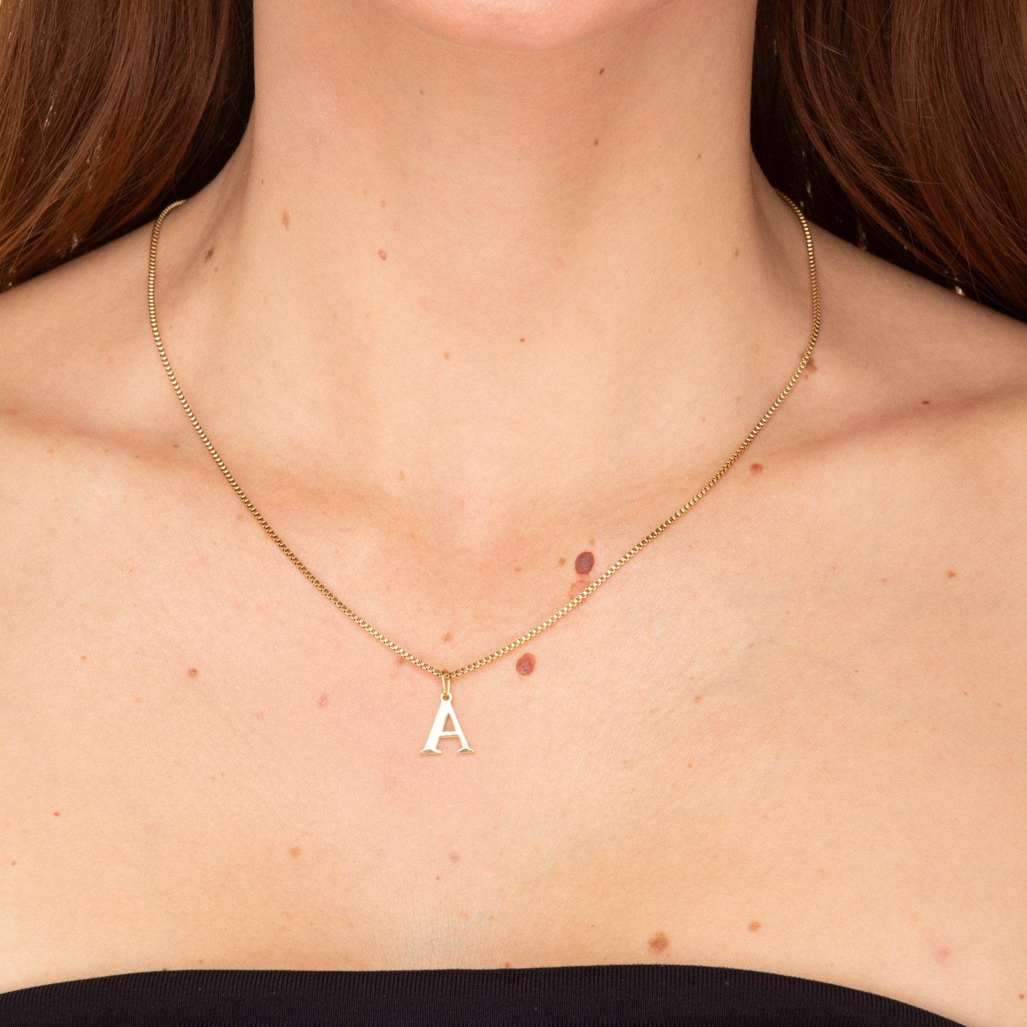 Script Initial Letter Chain Necklace - Camile & Stone